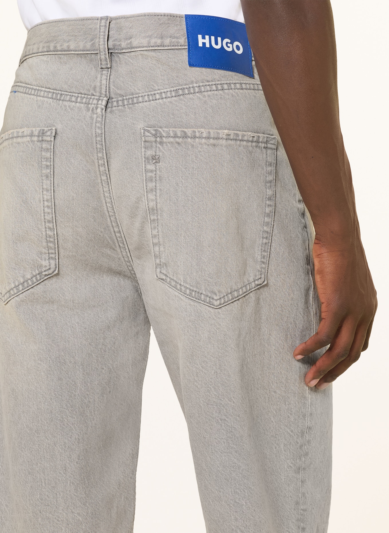 HUGO SKATE Straight Fit Denim Shorts: 035 MEDIUM GREY