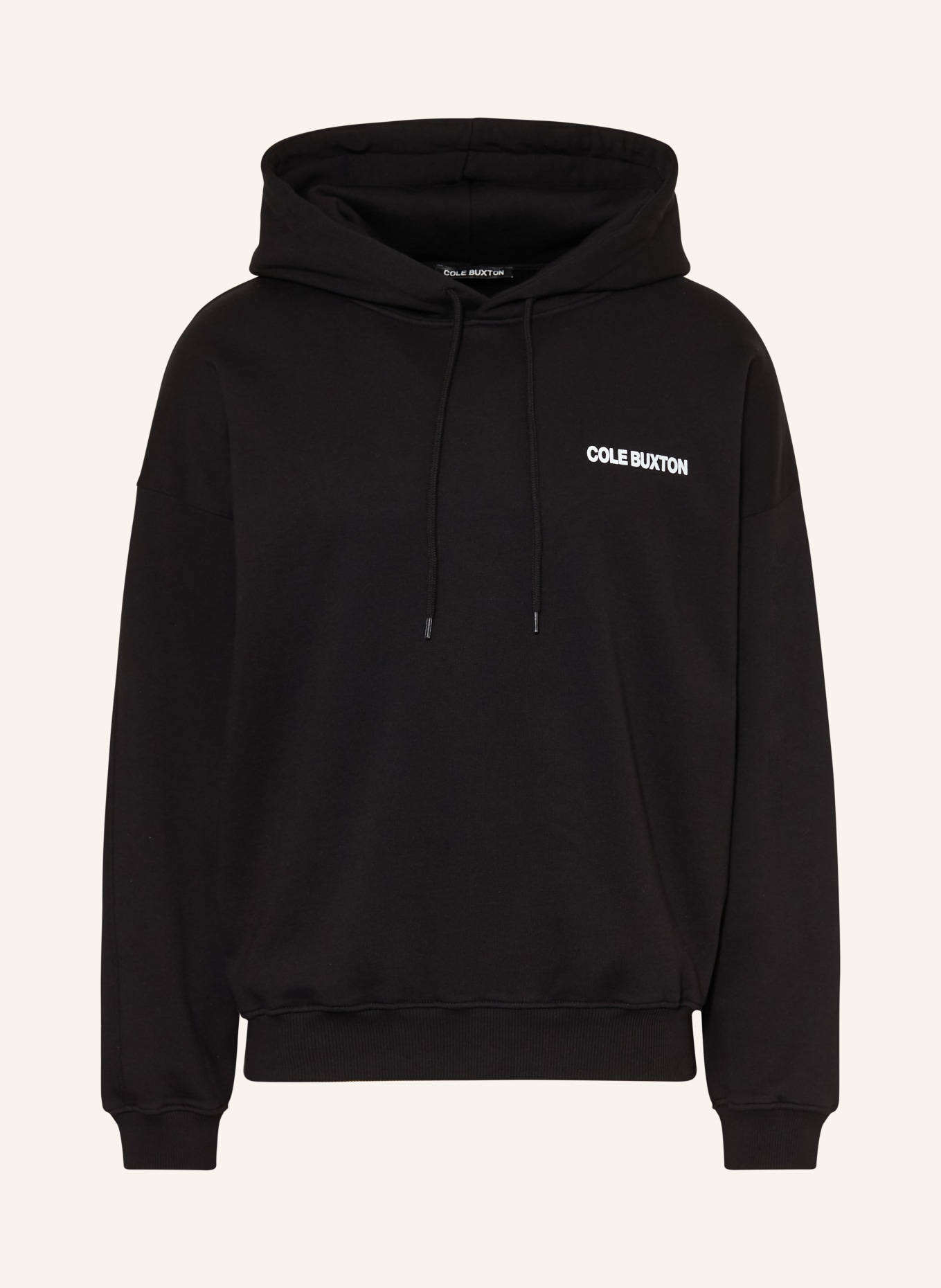 COLE BUXTON Sweat à capuche: NOIR / BLANC