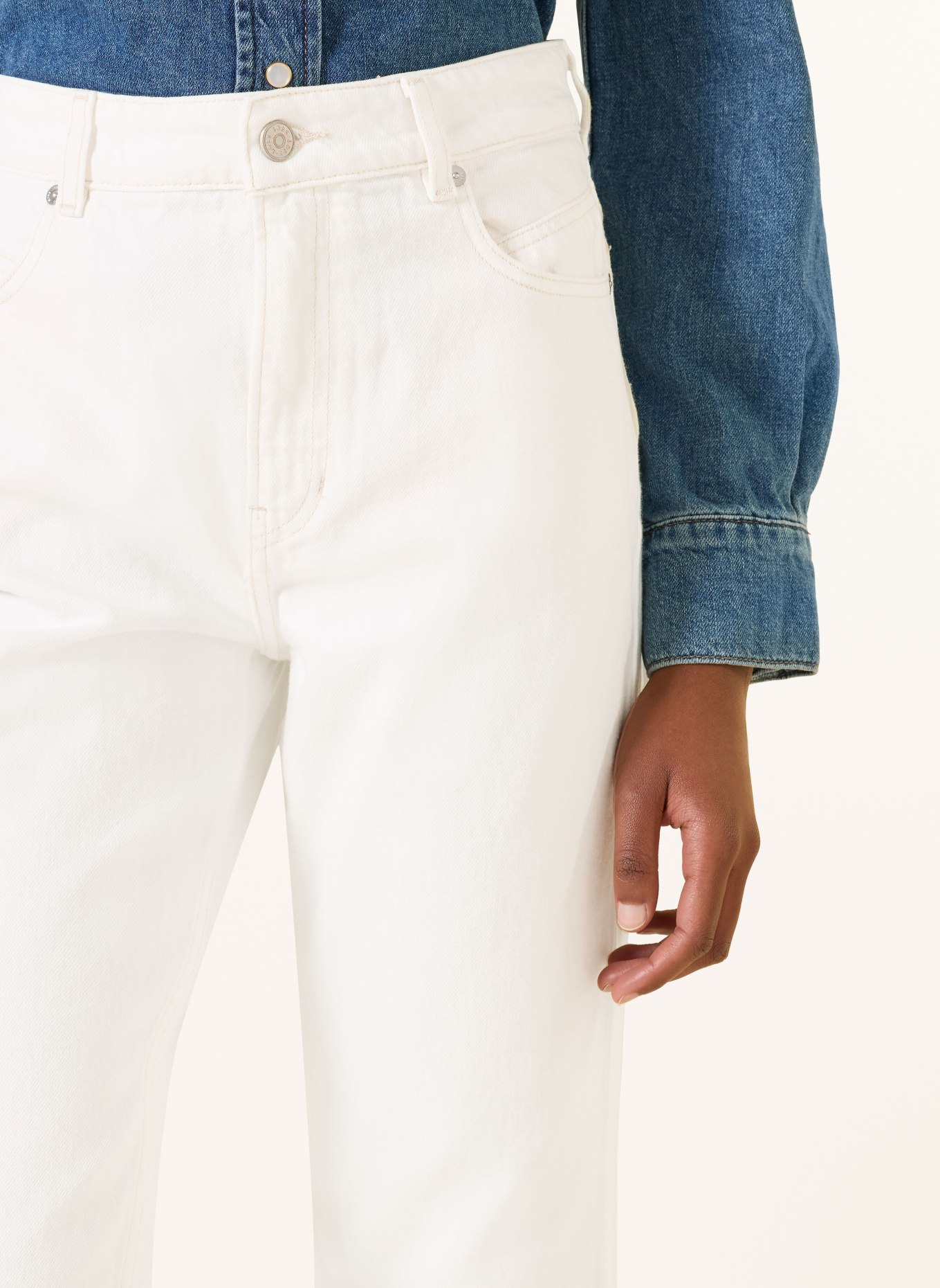 BOSS Cropped Jeans ADA Straight Fit: 115 OPEN WHITE