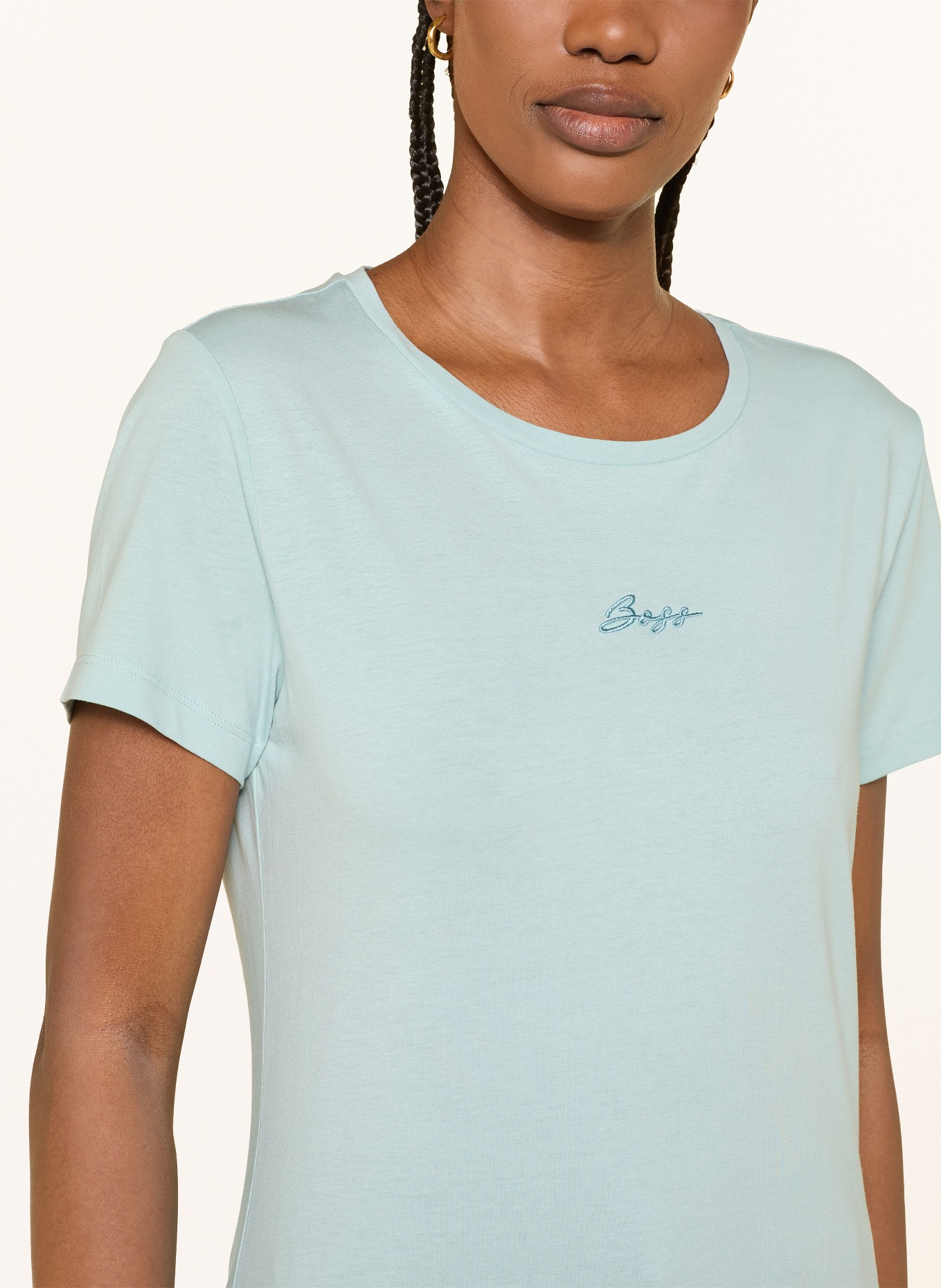 BOSS ELOVE T-shirt: TURQUOISE