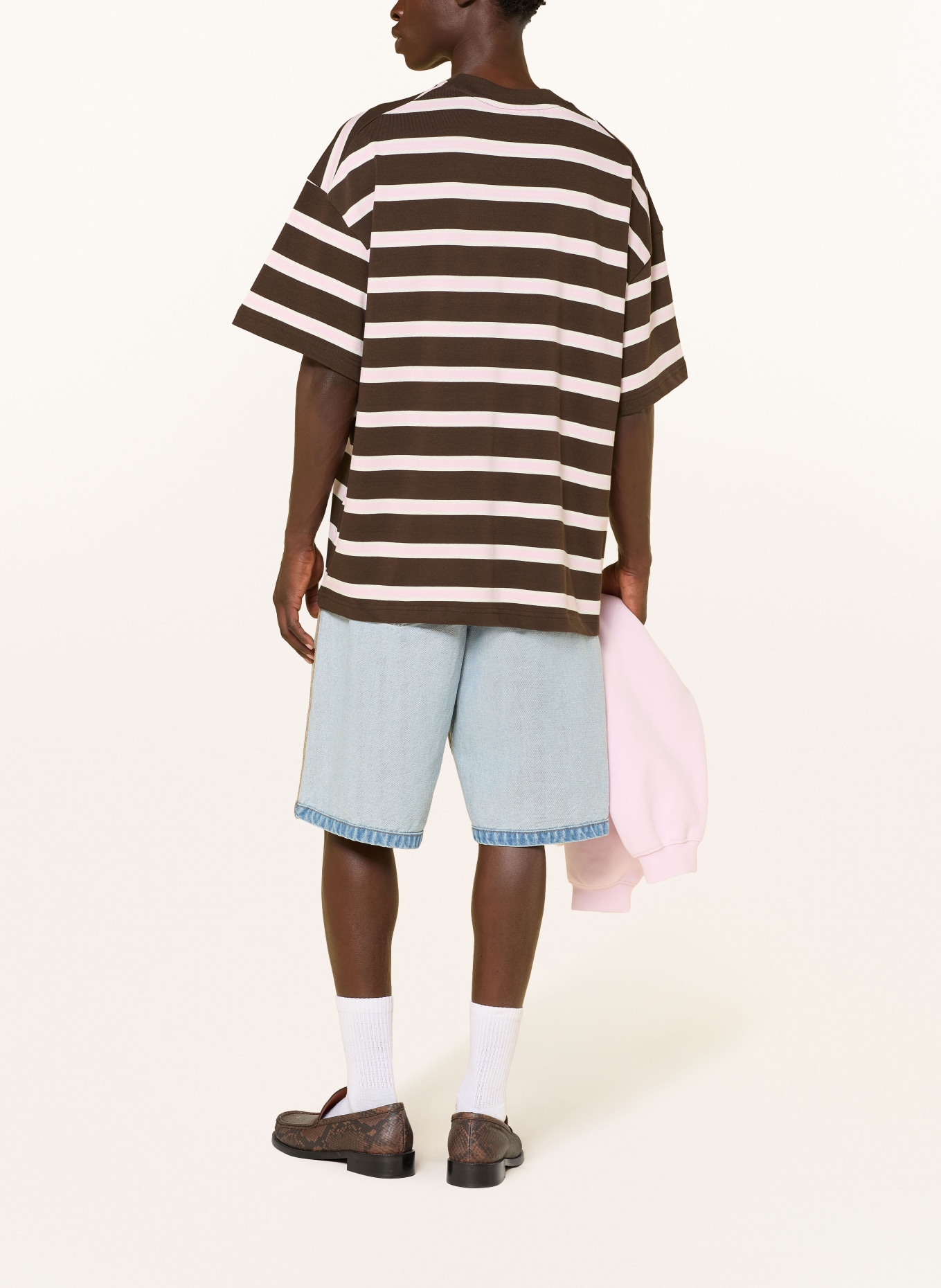 WRSTBHVR T-shirt SETTO: BROWN / LIGHT PINK / WHITE