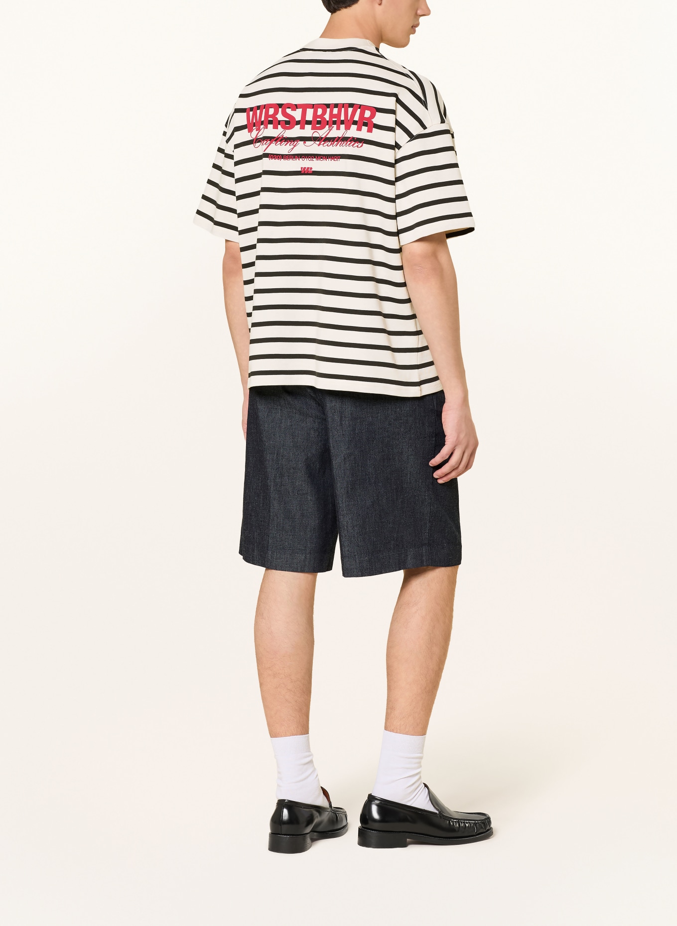 WRSTBHVR T-Shirt RODOLFO: CREME / ROT / SCHWARZ