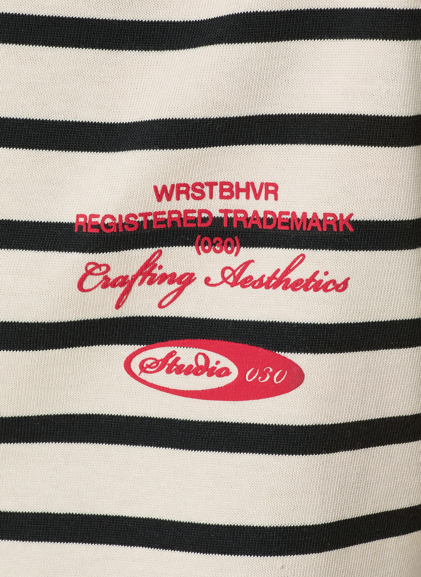 WRSTBHVR T-Shirt RODOLFO: CREME / ROT / SCHWARZ
