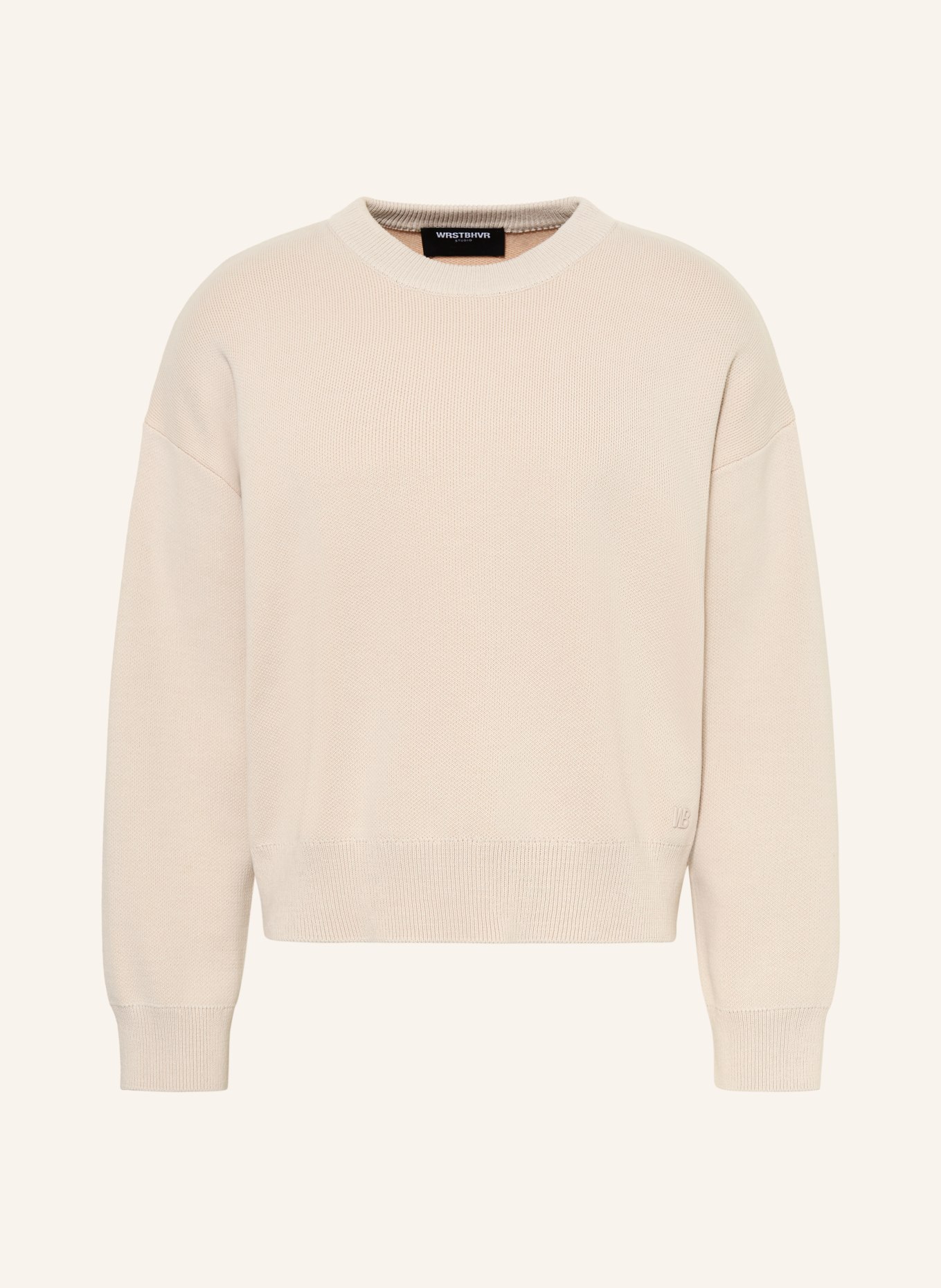 WRSTBHVR GARM Sweater: ECRU / LIGHT ORANGE