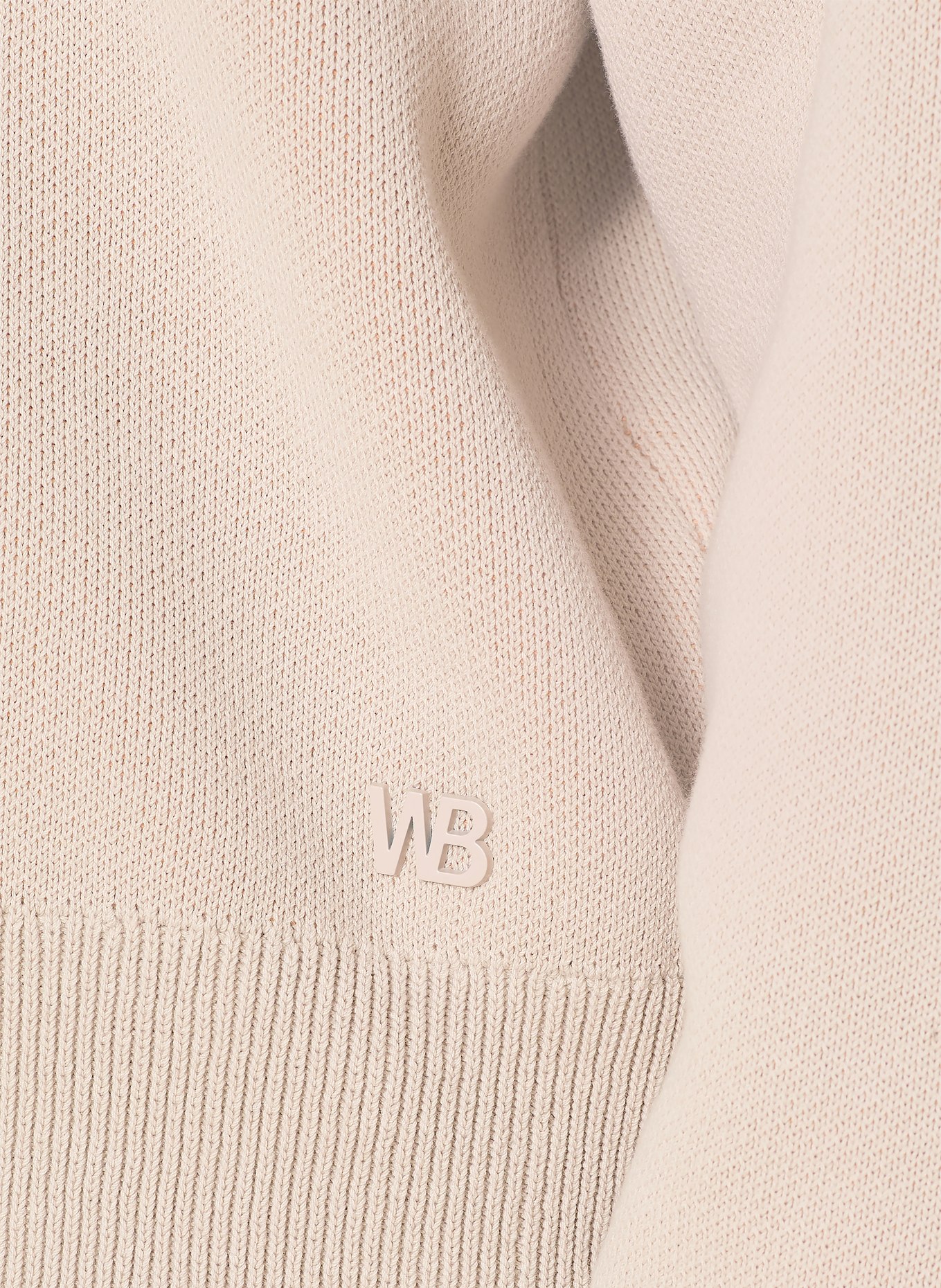 WRSTBHVR GARM Sweater: ECRU / LIGHT ORANGE