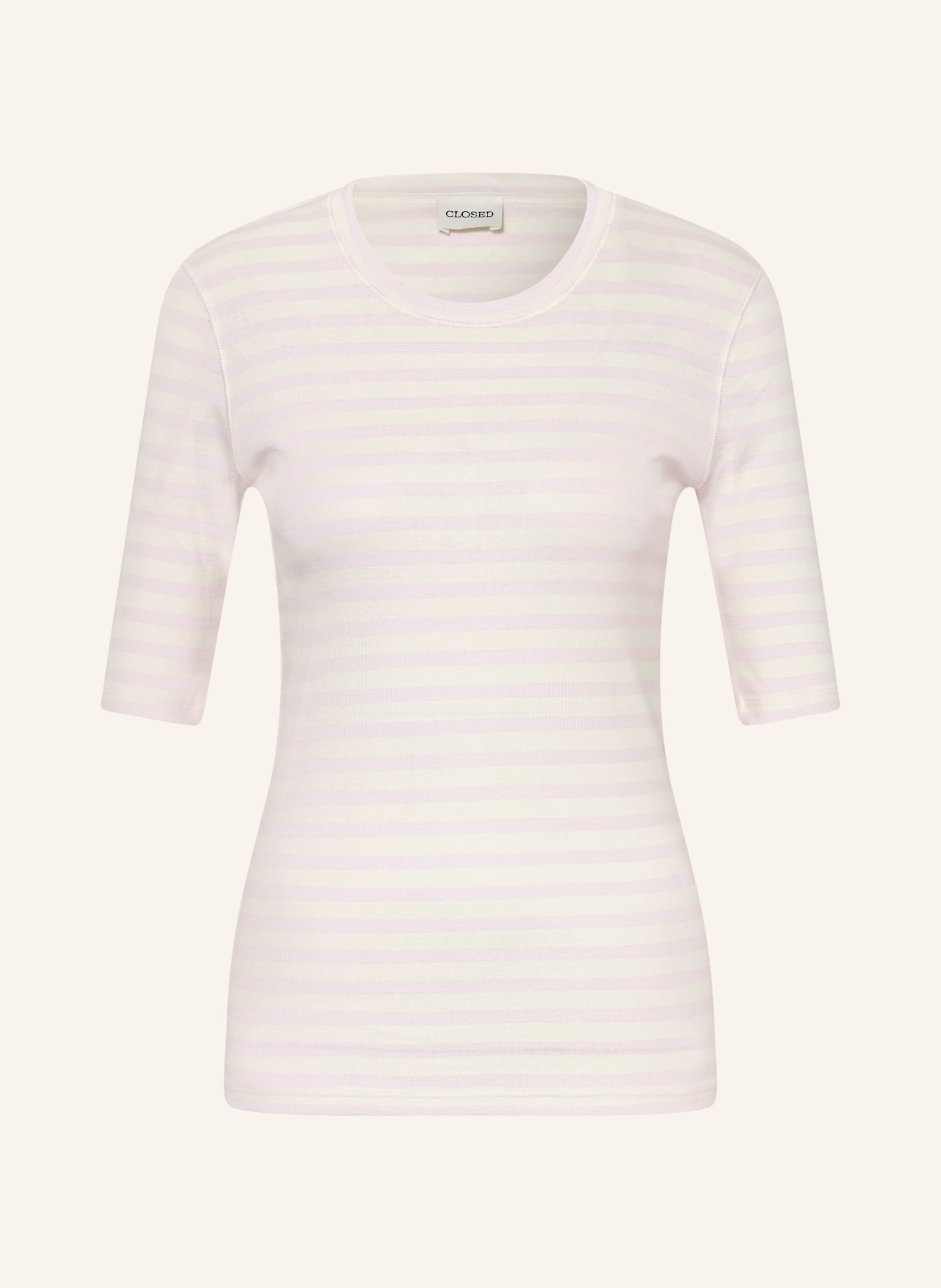CLOSED T-Shirt: HELLLILA / CREME