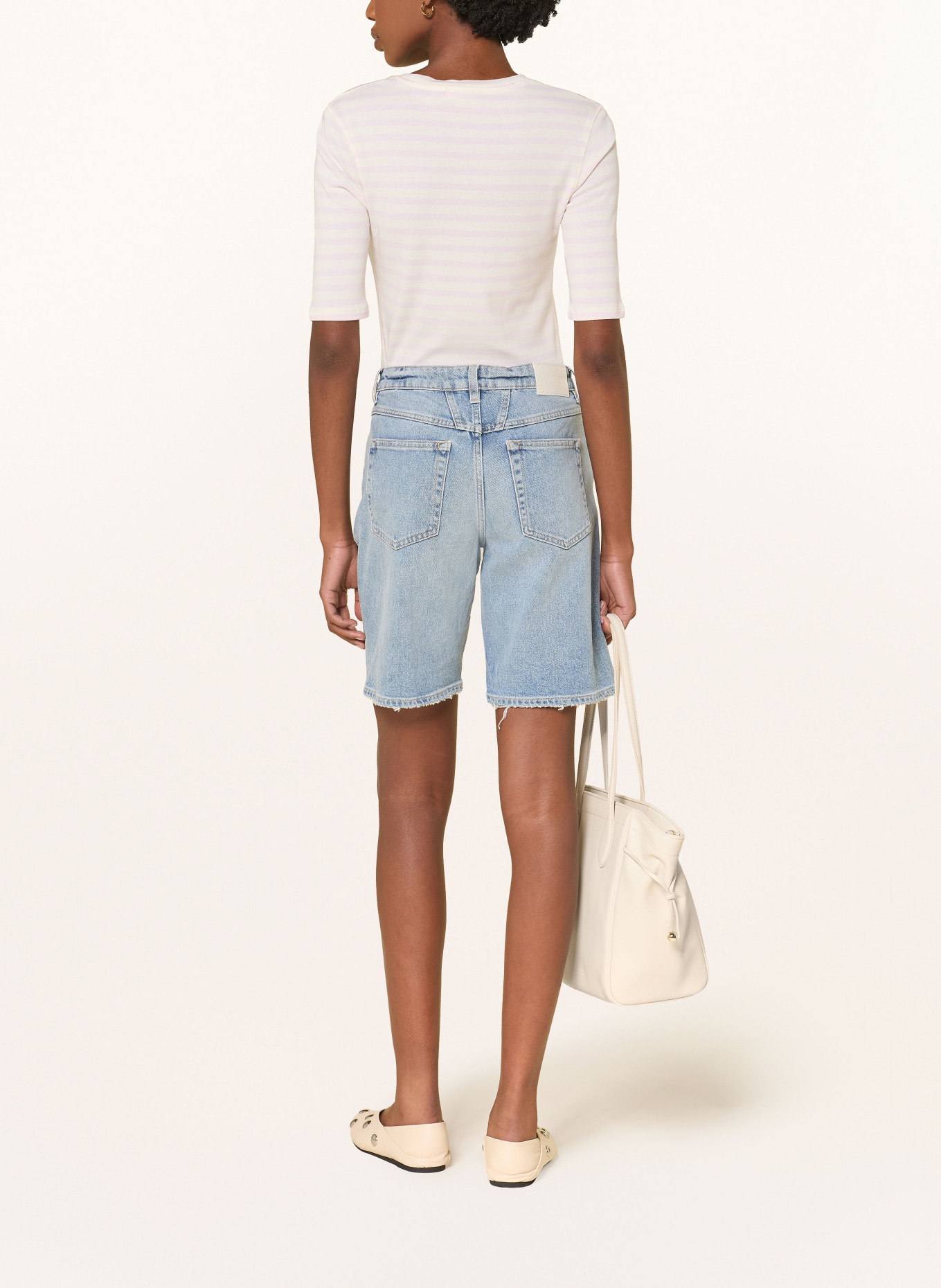 CLOSED T-Shirt: HELLLILA / CREME