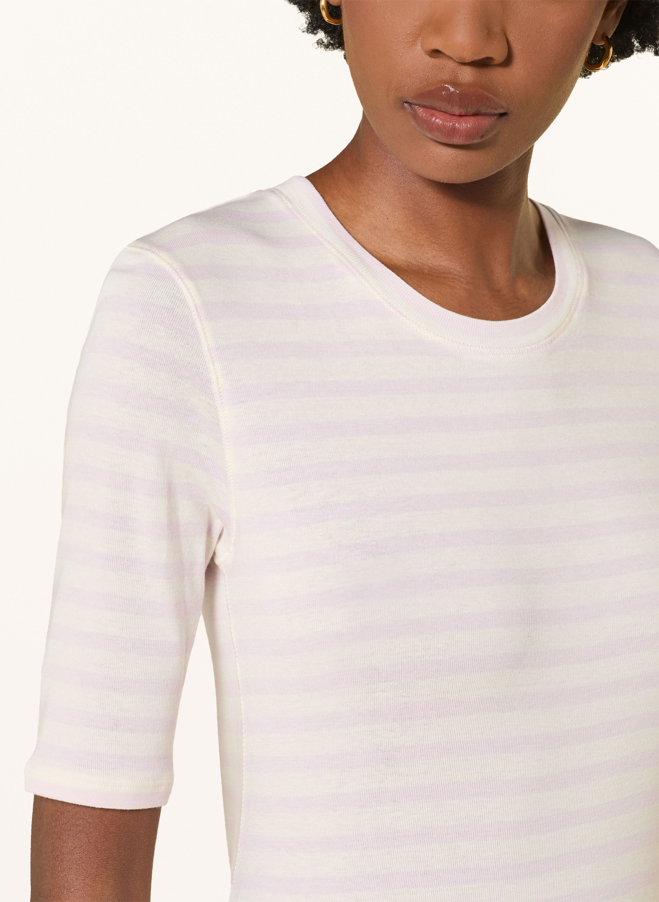 CLOSED T-Shirt: HELLLILA / CREME