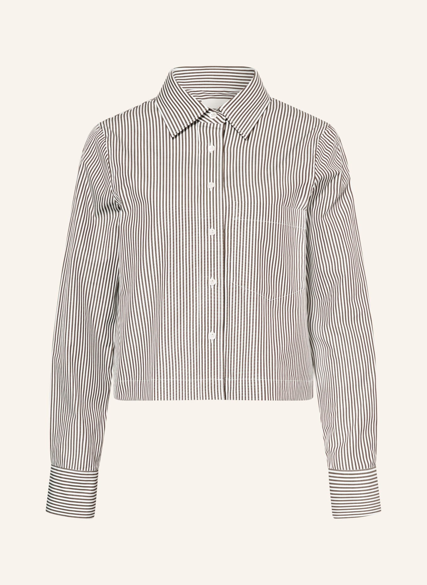 CLOSED Shirt blouse: GREEN / WHITE