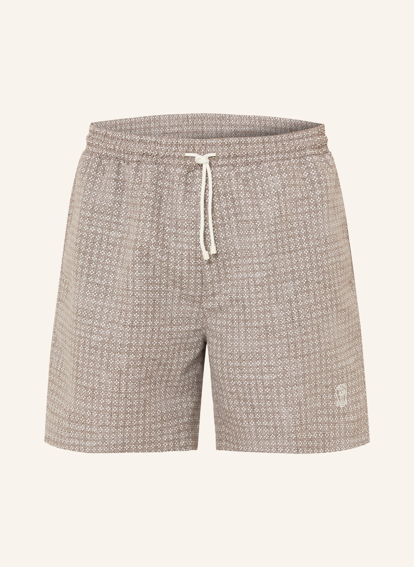 BRUNELLO CUCINELLI Zwemshorts: LICHTBRUIN / CRÈME