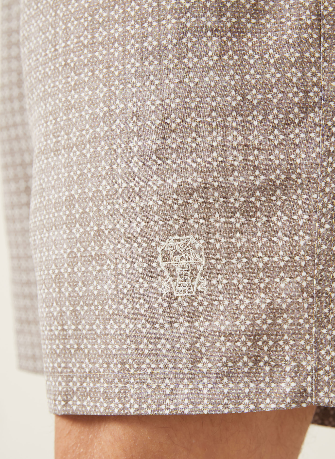 BRUNELLO CUCINELLI Zwemshorts: LICHTBRUIN / CRÈME
