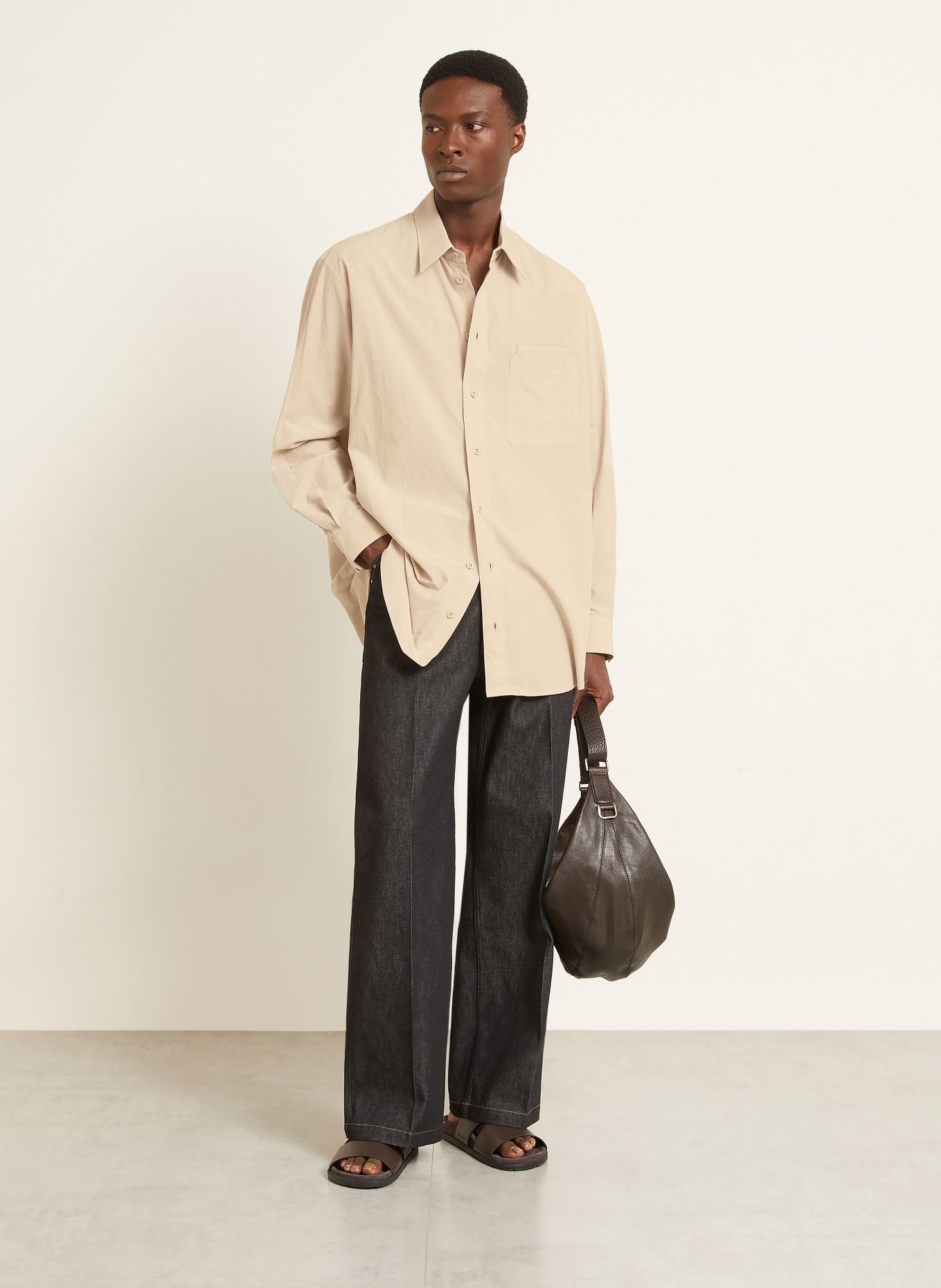 LEMAIRE Košile Comfort Fit: BÉŽOVÁ