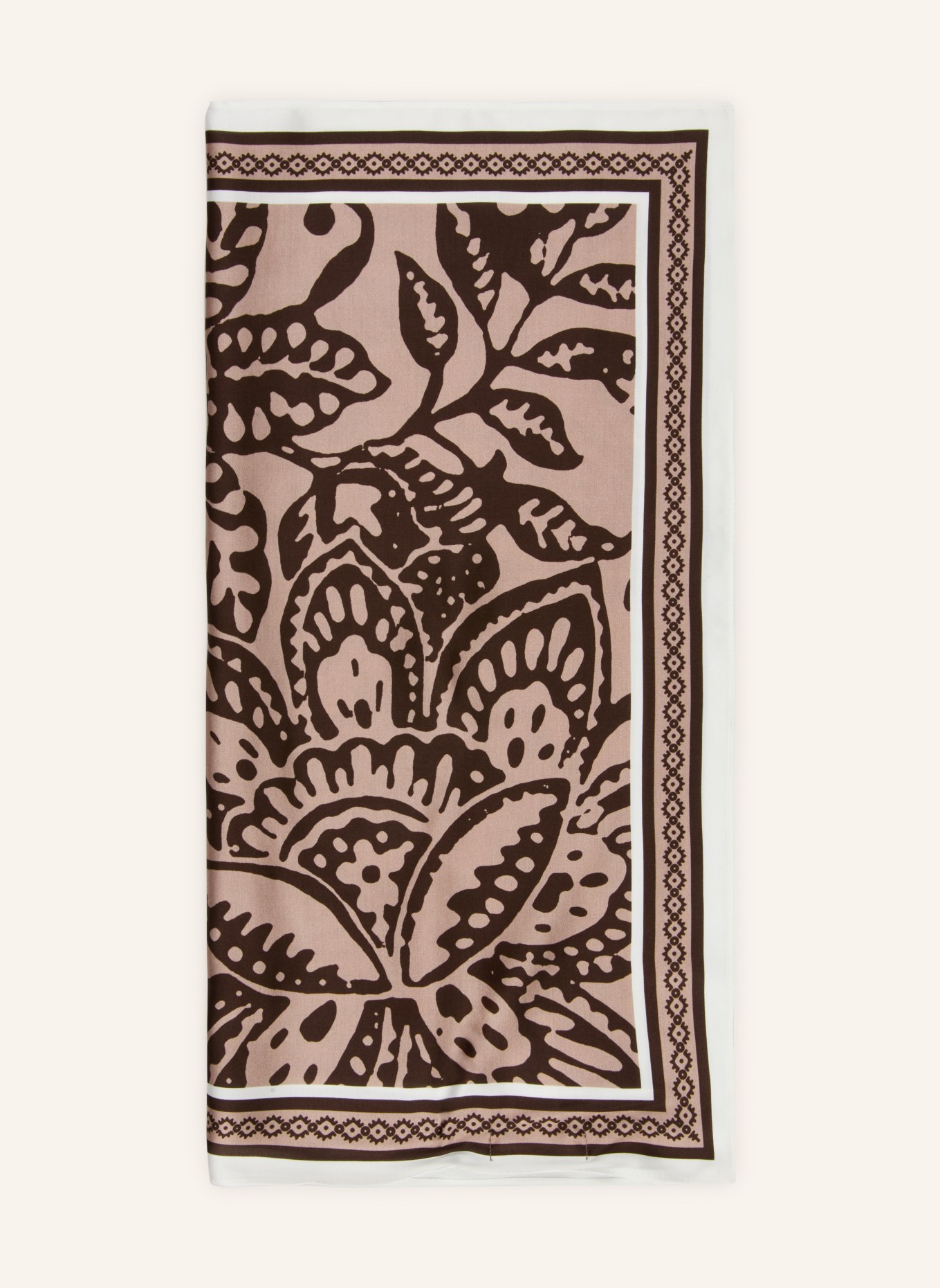 Marc O'Polo Scarf: BROWN / DARK BROWN / WHITE
