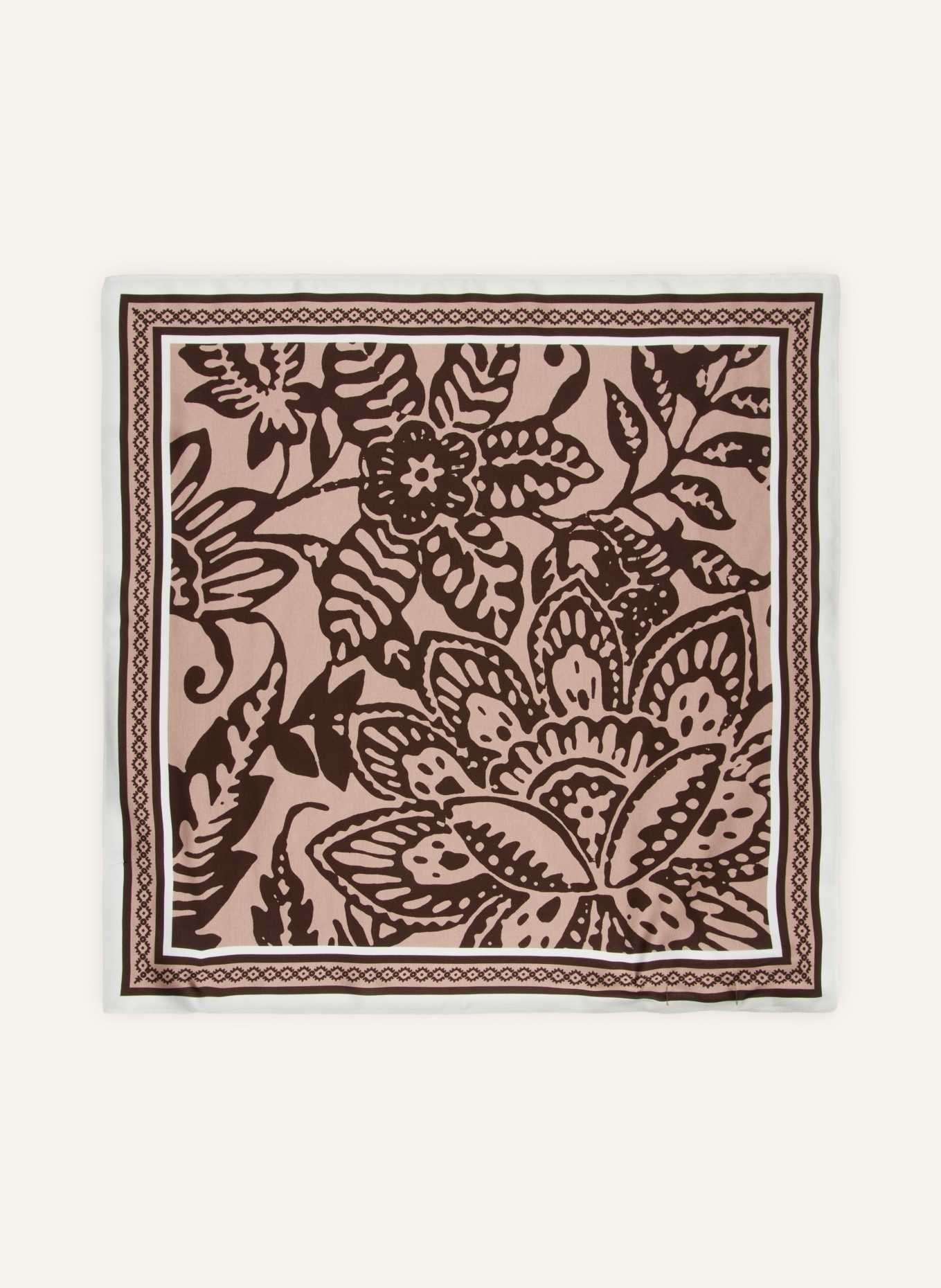 Marc O'Polo Scarf: BROWN / DARK BROWN / WHITE