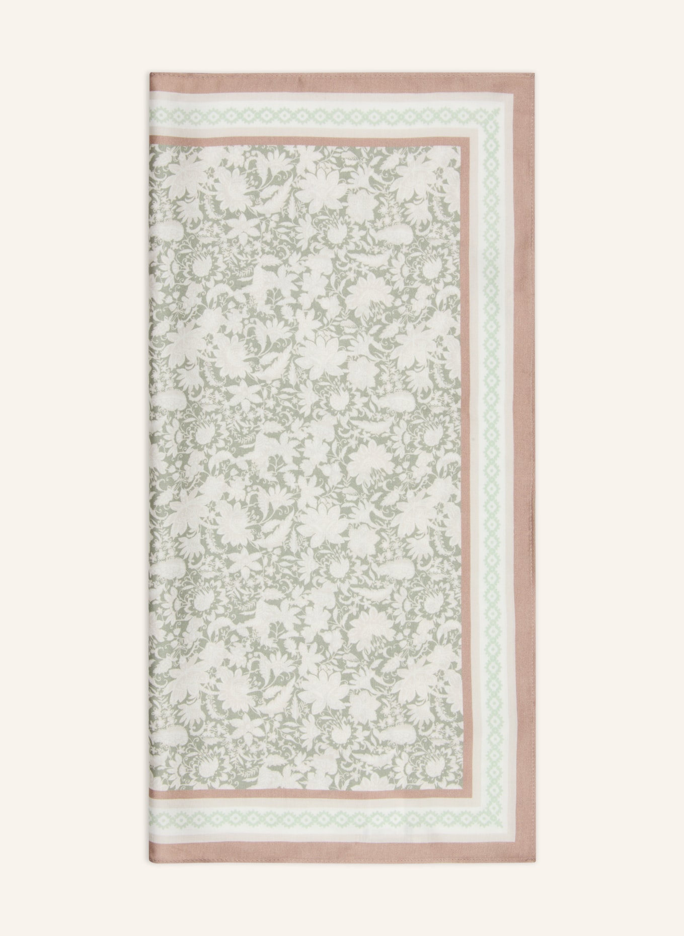 Marc O'Polo Scarf: GREEN / CAMEL / WHITE