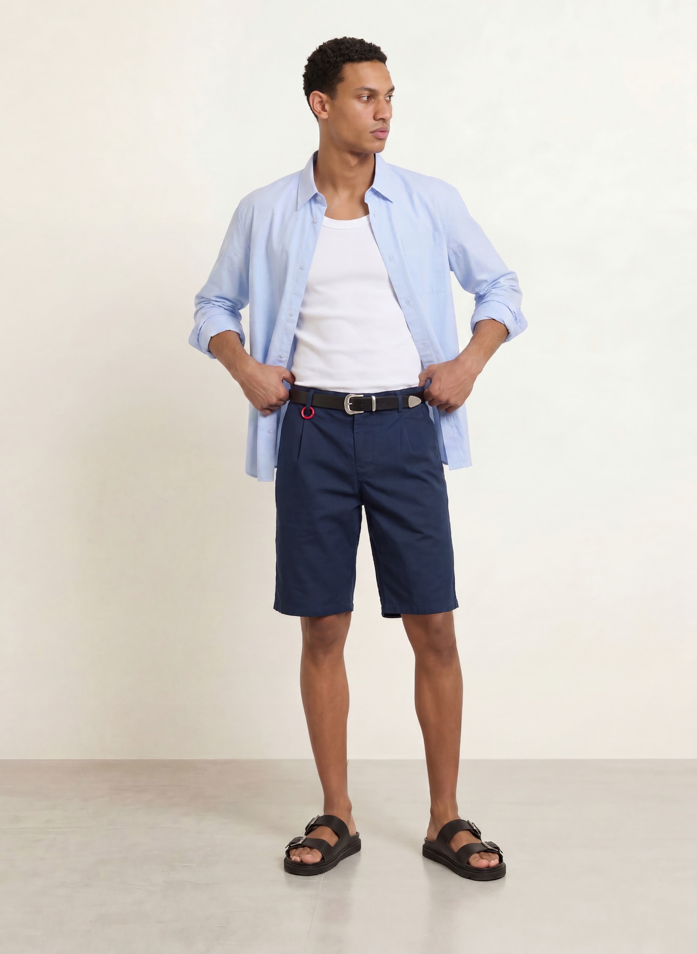 JOOP! JEANS Short RUBY coupe classique: BLEU FONCÉ