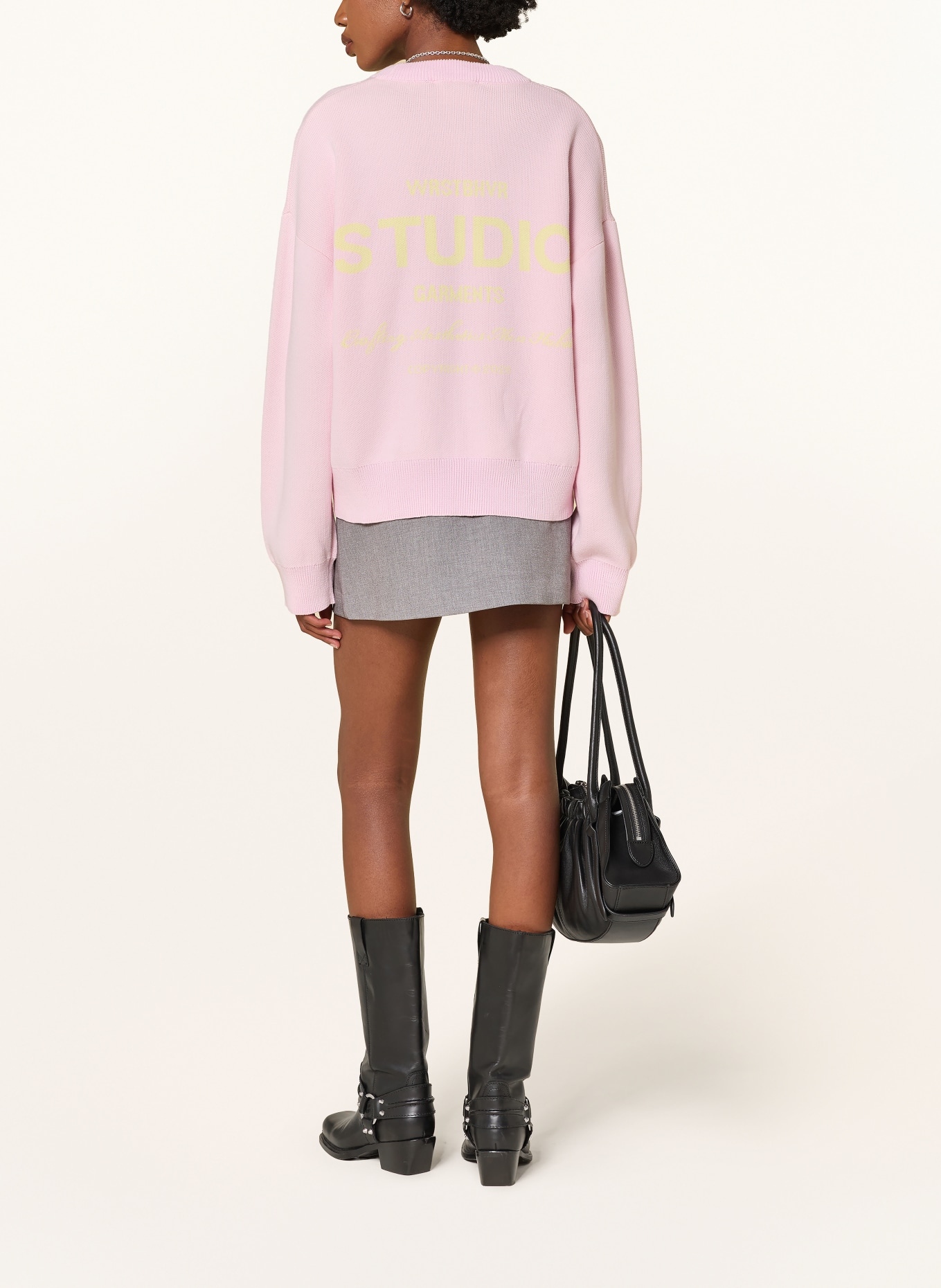 WRSTBHVR Pullover GARM: ROSA / HELLGELB