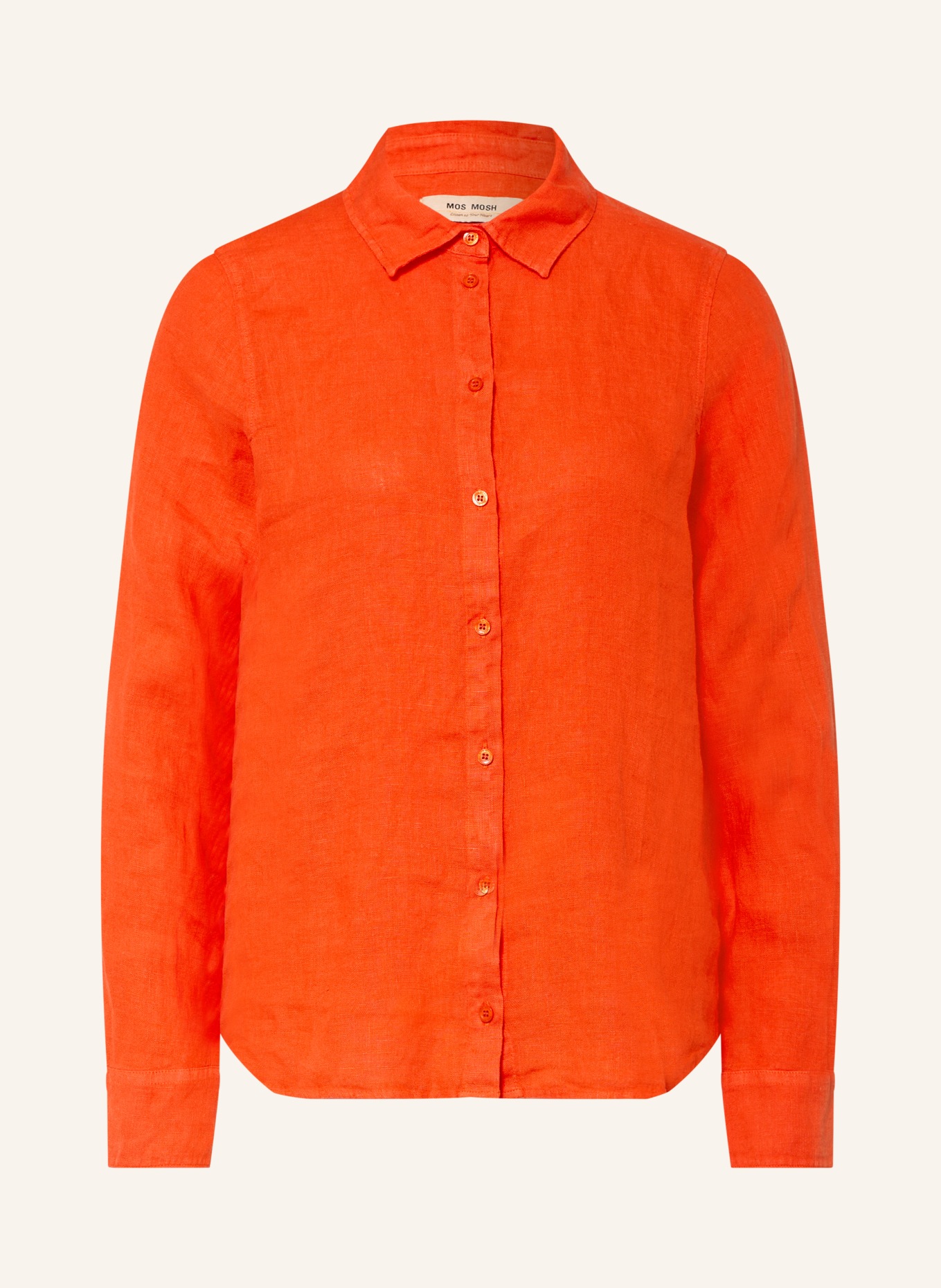 MOS MOSH Hemdbluse MMMARTINA aus Leinen: ORANGE