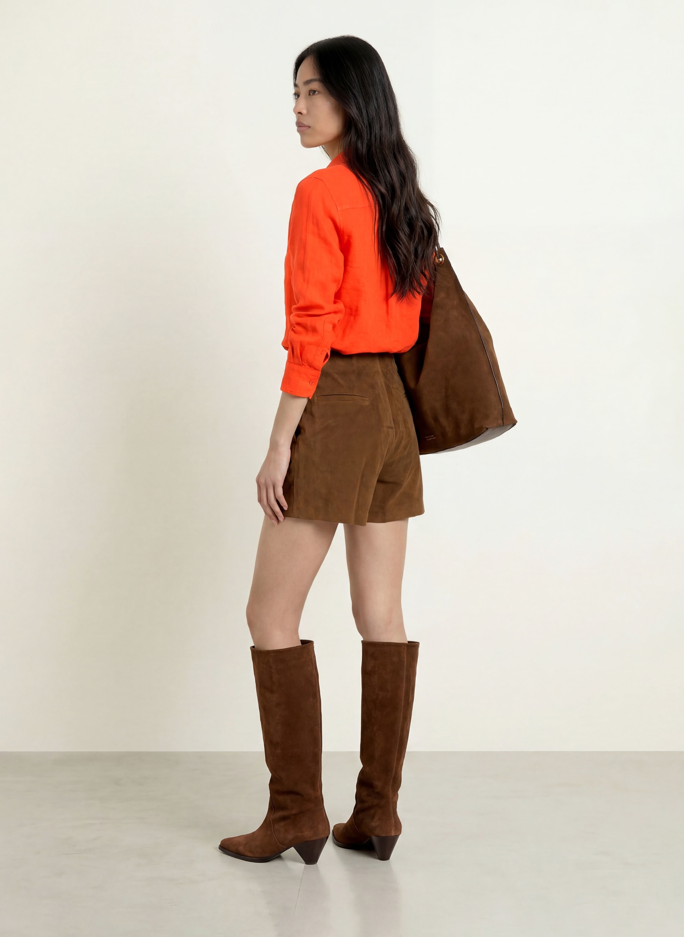 MOS MOSH Hemdbluse MMMARTINA aus Leinen: ORANGE