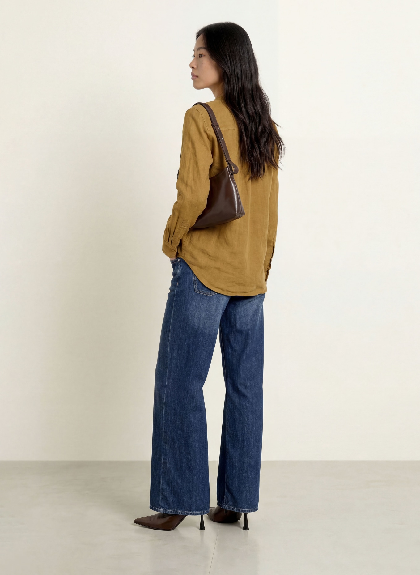 MOS MOSH MMARTINA Linen Blouse: KHAKI