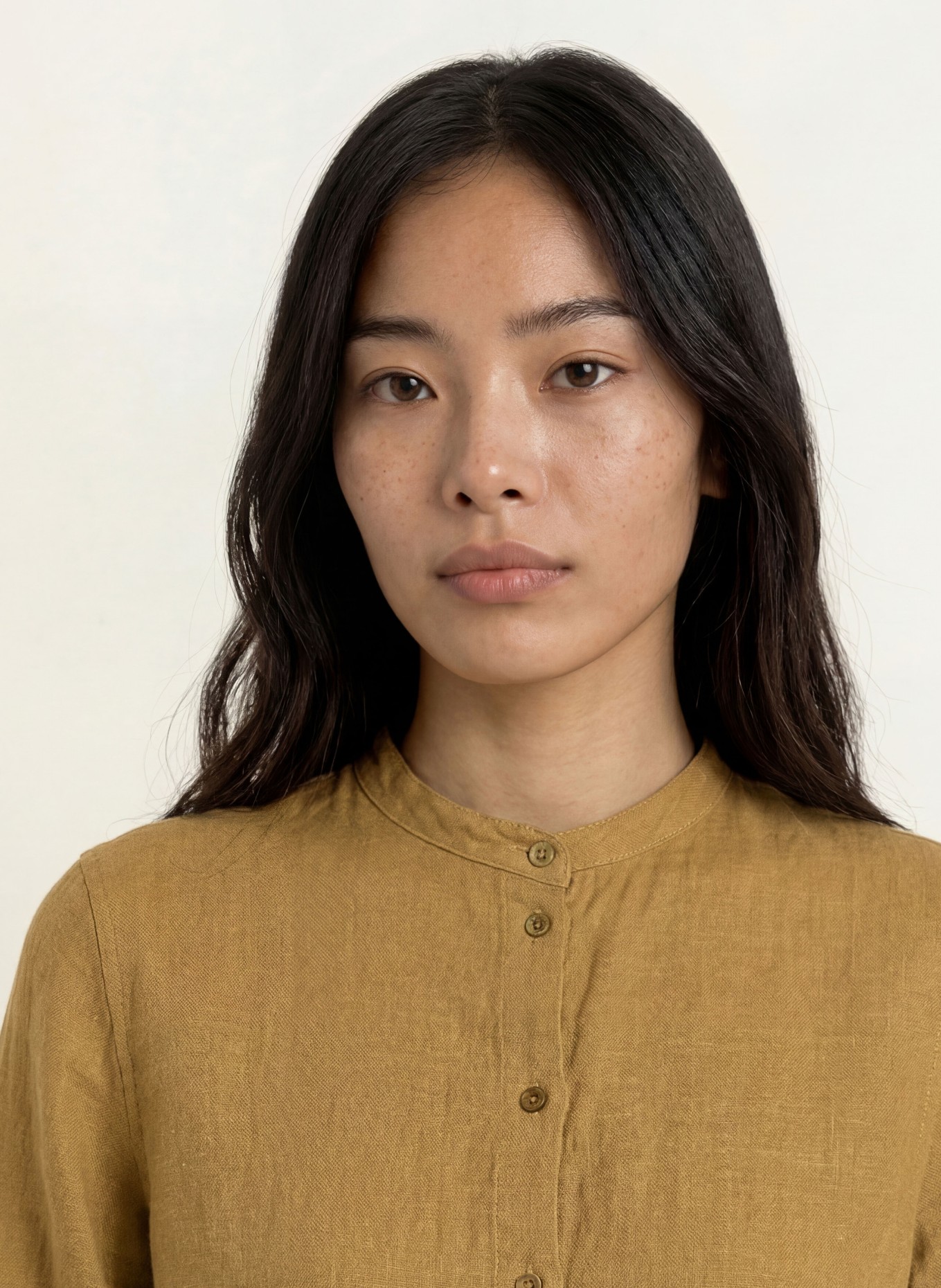 MOS MOSH MMARTINA Linen Blouse: KHAKI