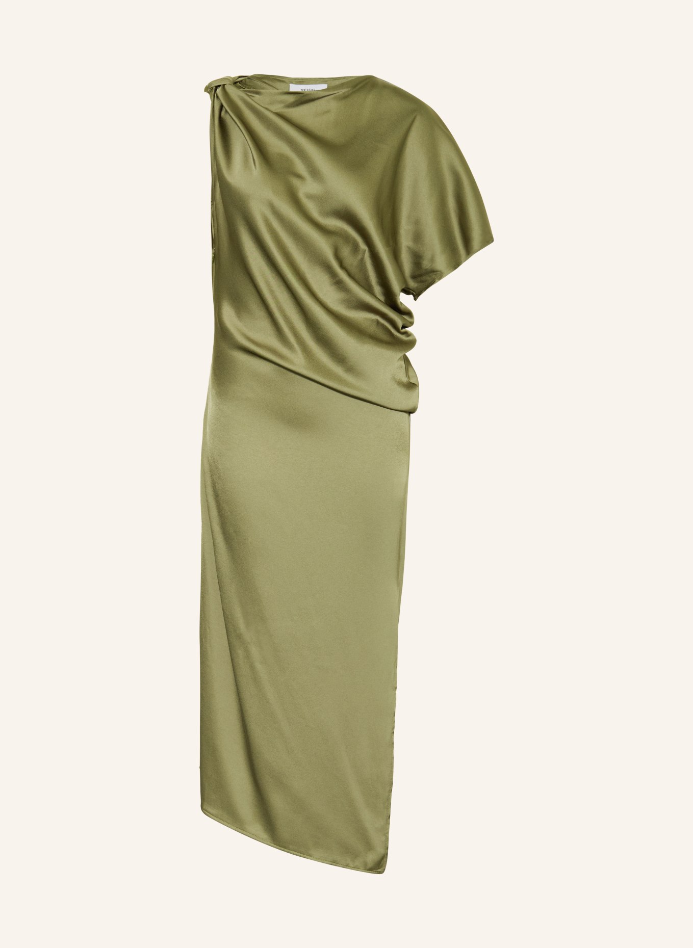 REISS Robe en satin KENZIE: VERT