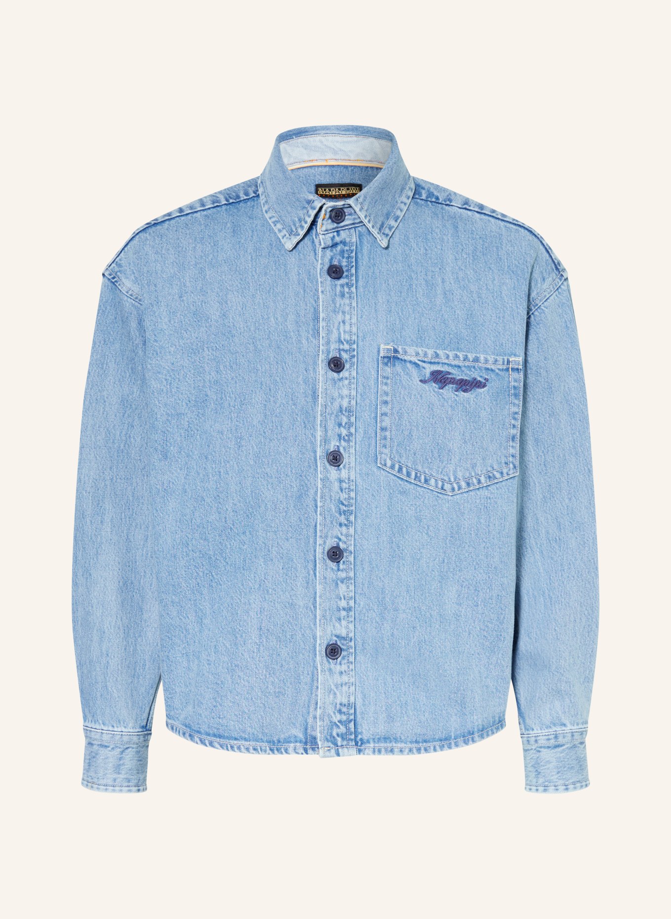 NAPAPIJRI O-RAMBLER Denim Overshirt: BLUE