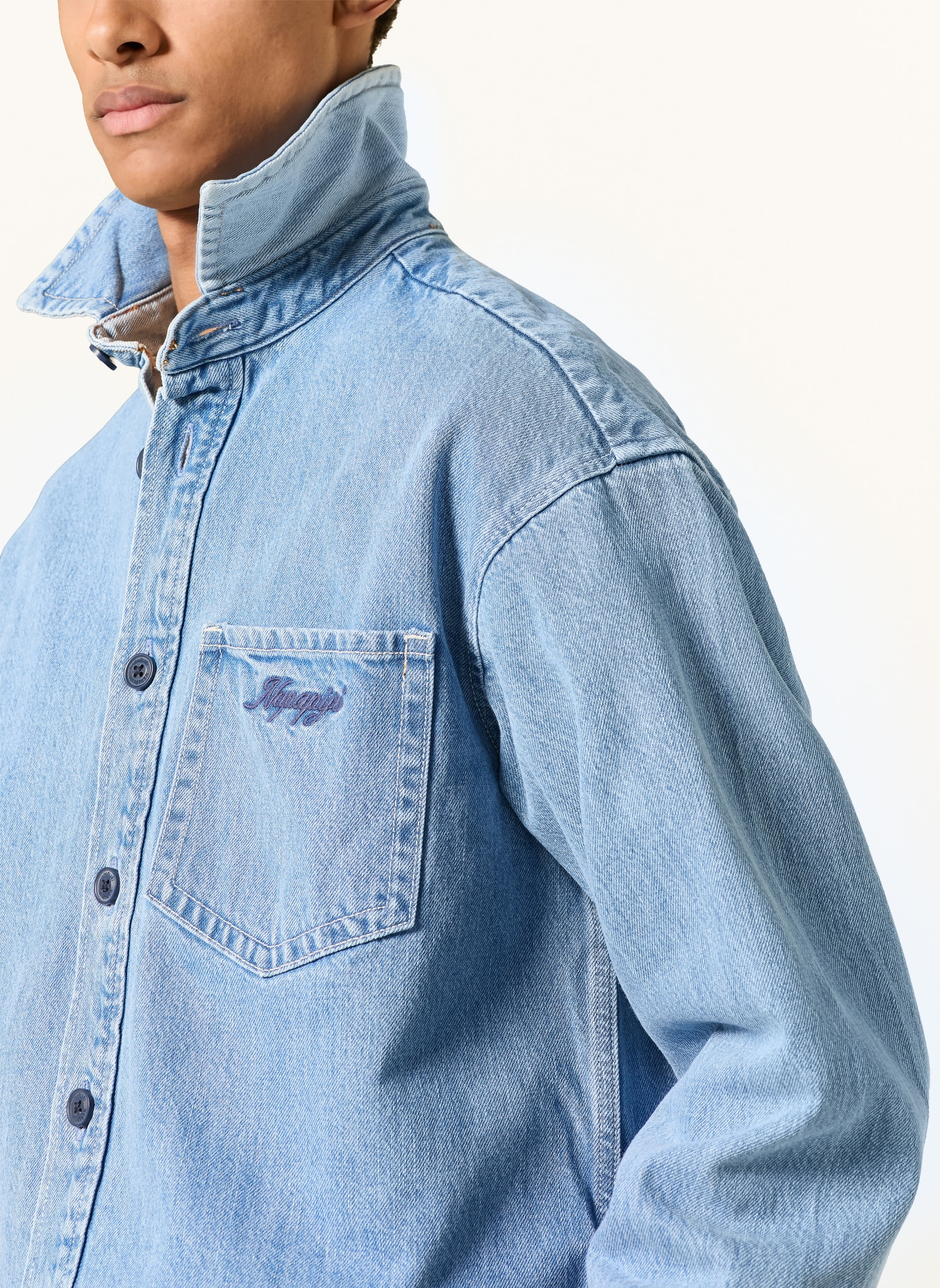 NAPAPIJRI O-RAMBLER Denim Overshirt: BLUE