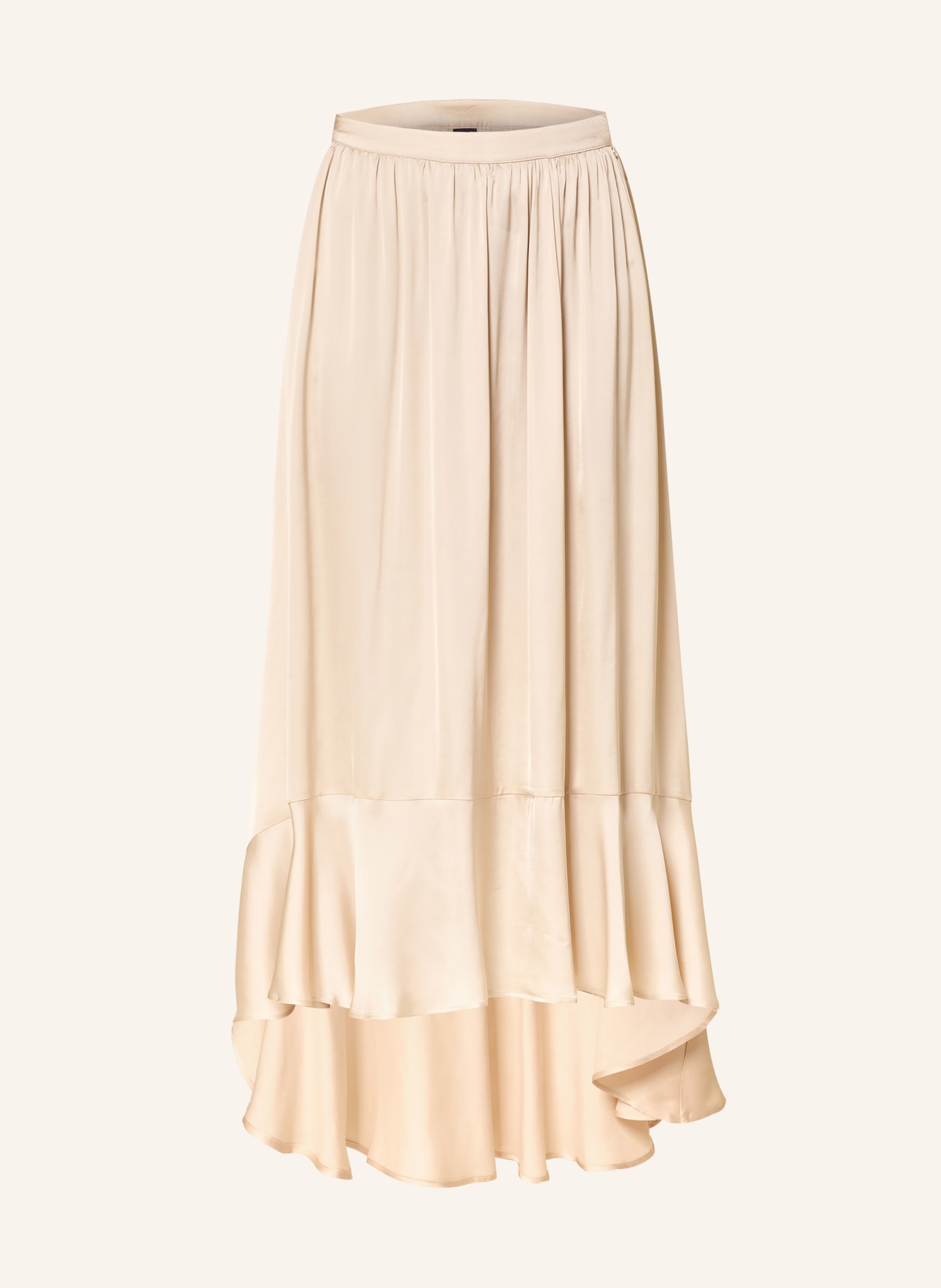 BOSS VESTA Satin Skirt: LIGHT BROWN