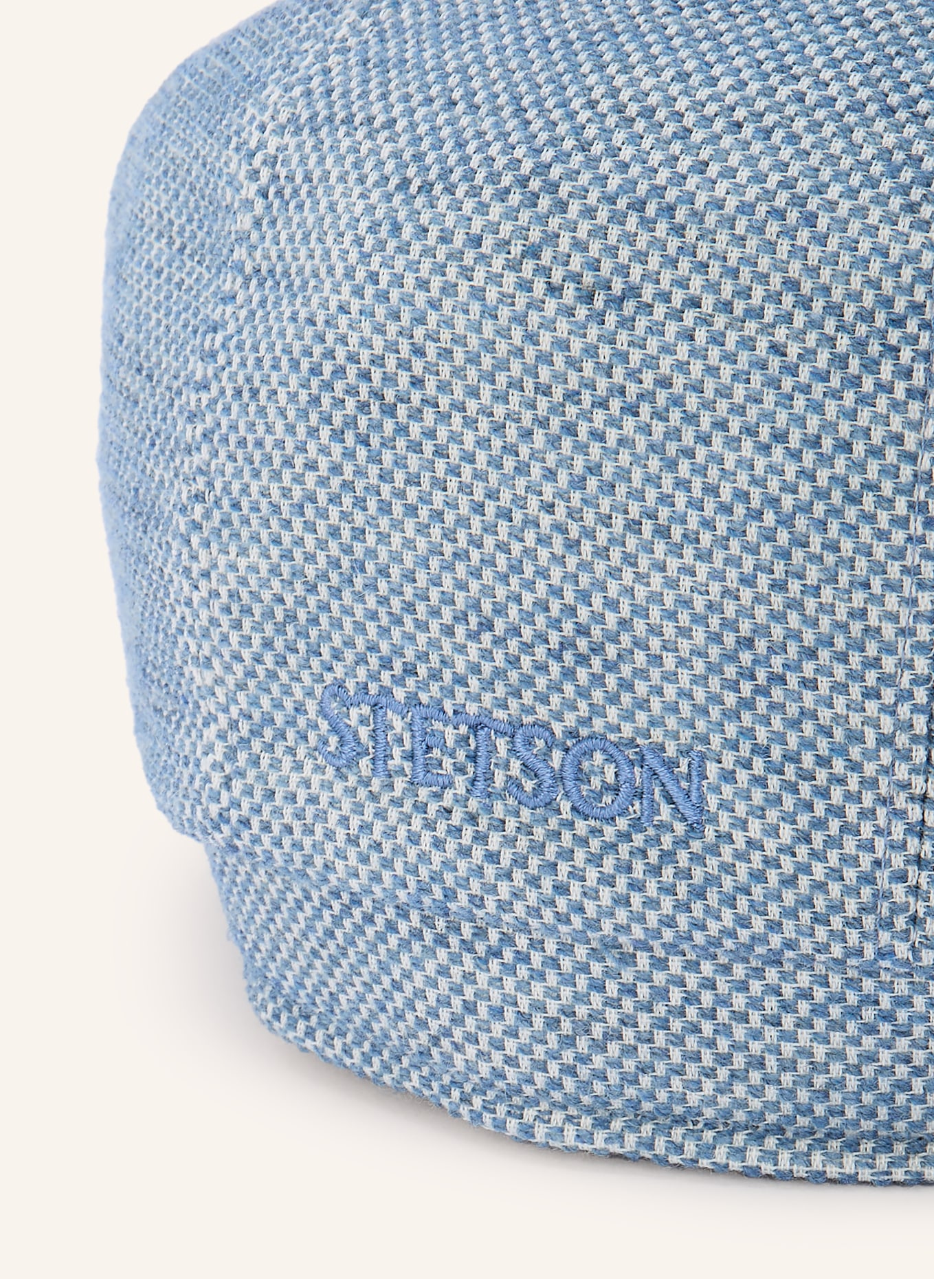 STETSON Casquette plate: BLEU / ÉCRU