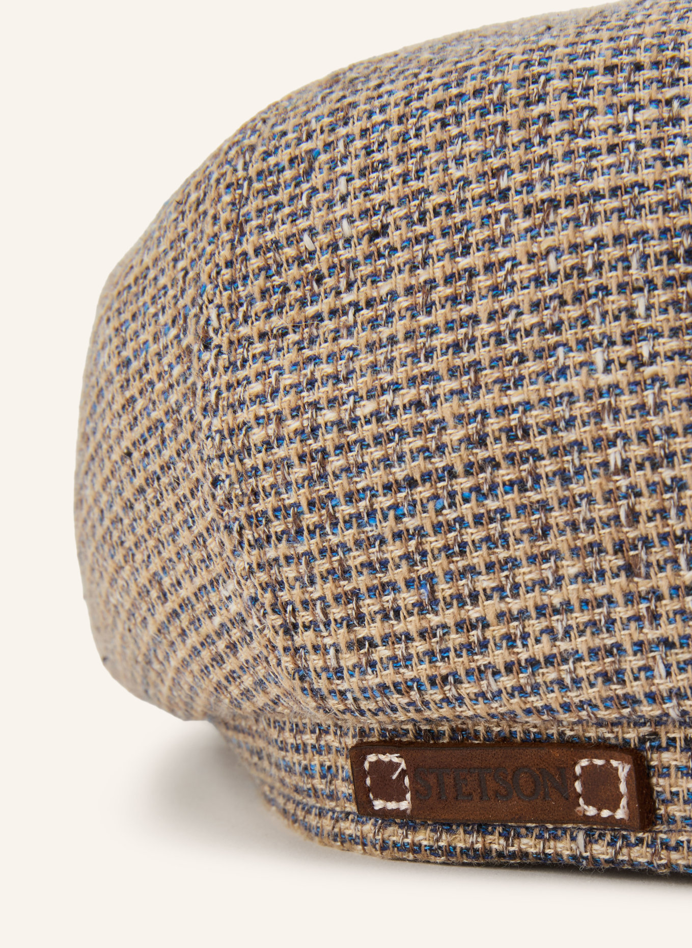 STETSON Schiebermütze HATTERAS: BEIGE / BLAU