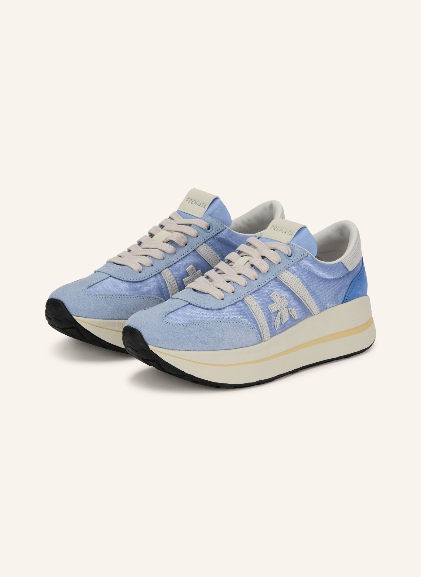 PREMIATA Sneaker  BETHCOIN: LIGHT BLUE / CREAM