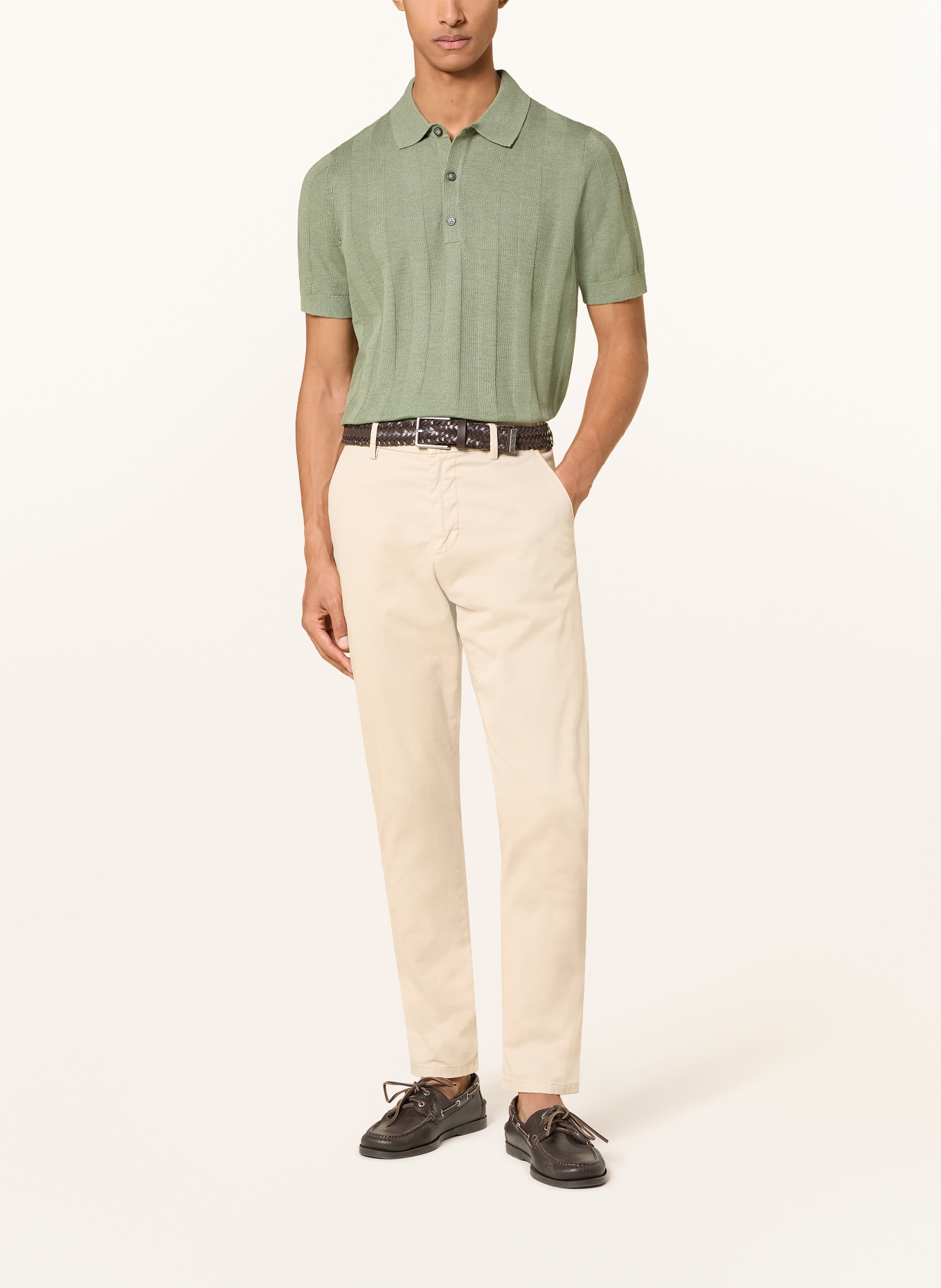 BRAX PASCAL Knit Polo Shirt: GREEN