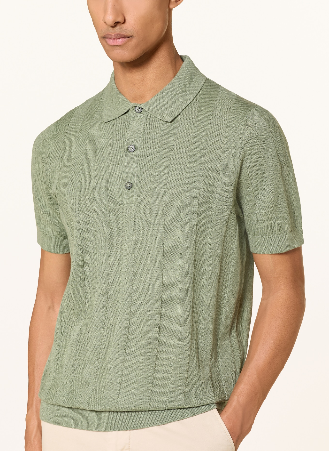 BRAX PASCAL Knit Polo Shirt: GREEN