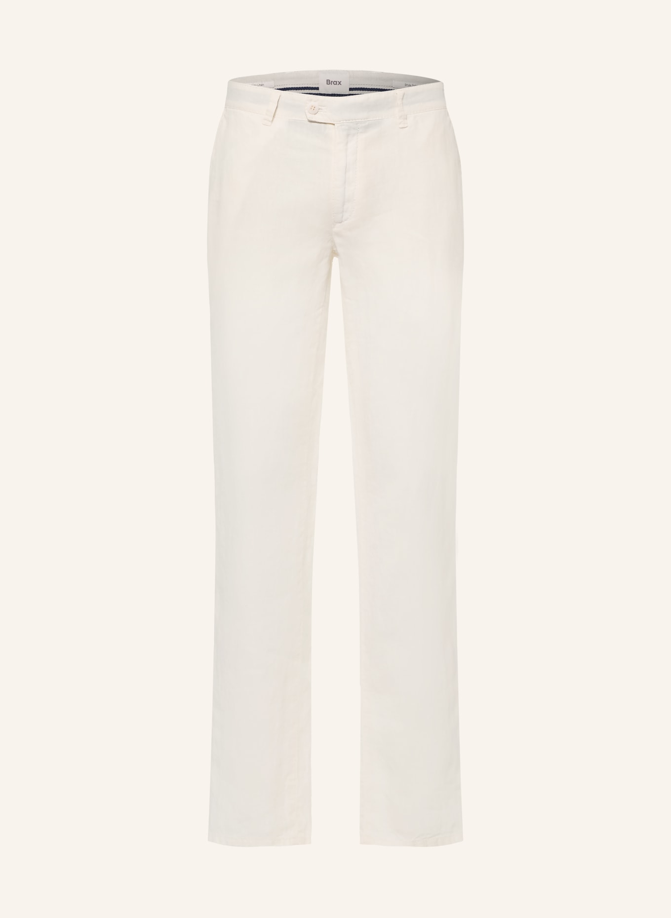 BRAX FABIO Modern Fit Linen Chinos: 99 WHITE