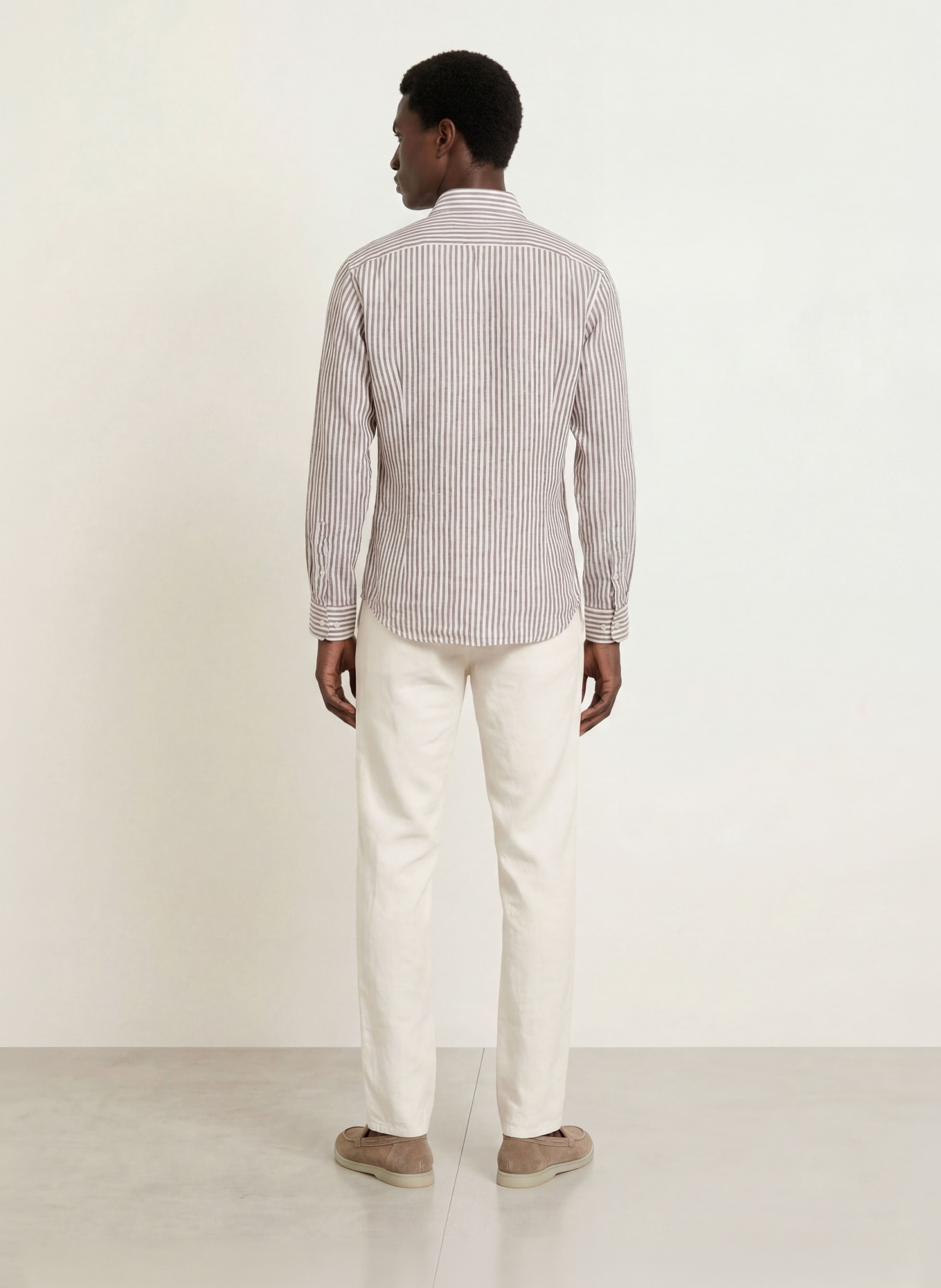 BRAX FABIO Modern Fit Linen Chinos: 99 WHITE