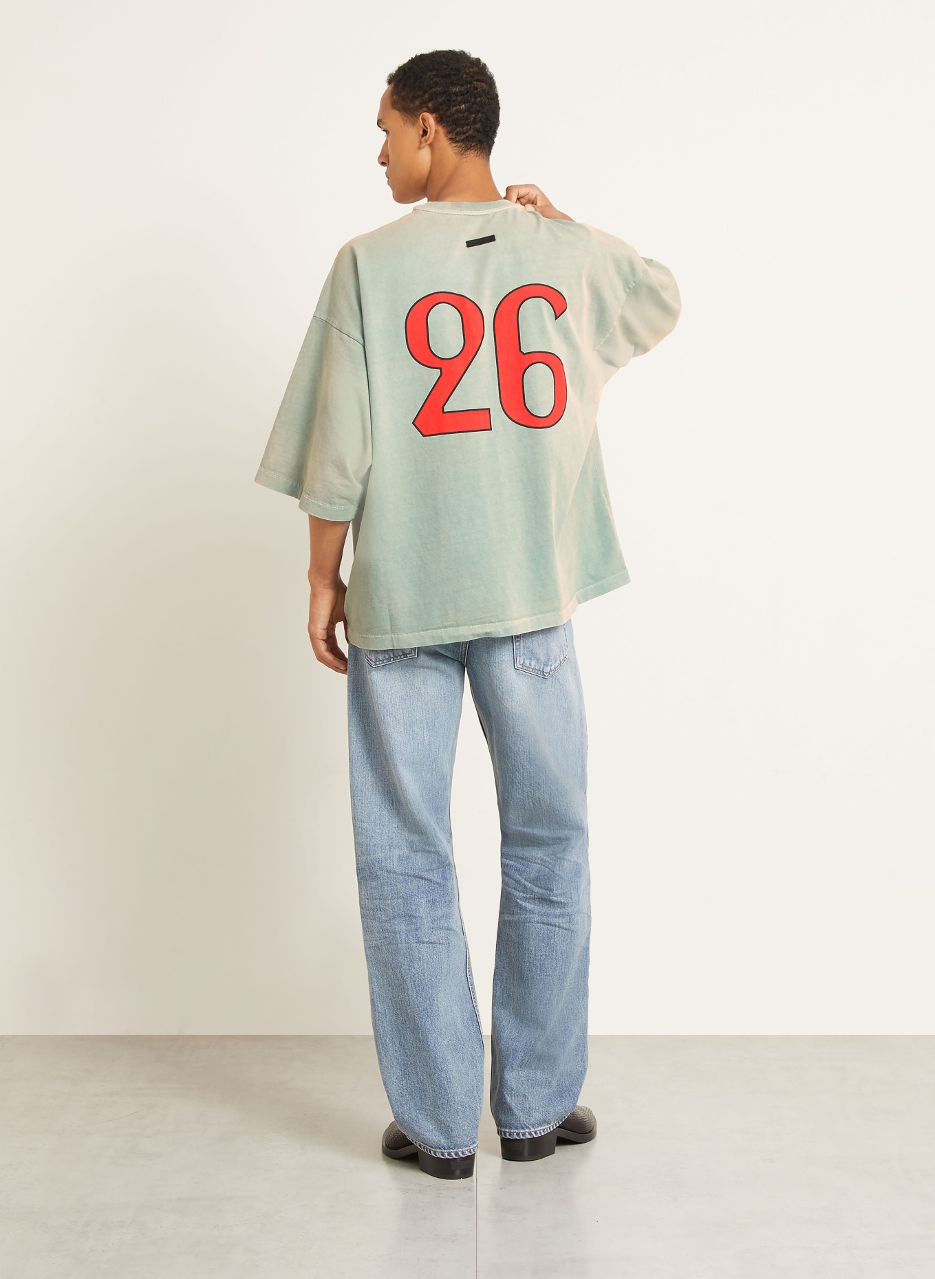 FEAR OF GOD Oversized-Shirt: MINT / SCHWARZ