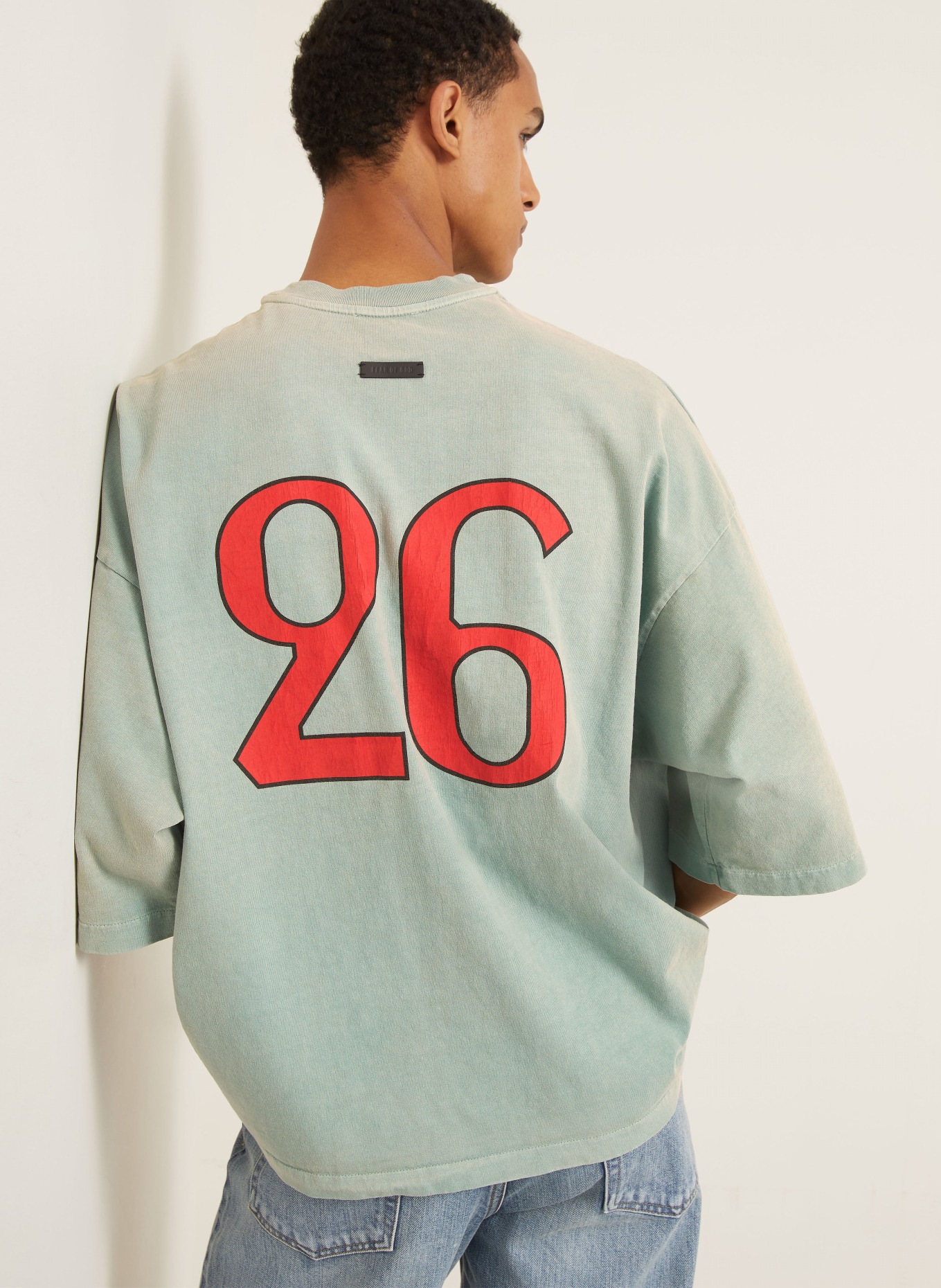 FEAR OF GOD Oversized-Shirt: MINT / SCHWARZ