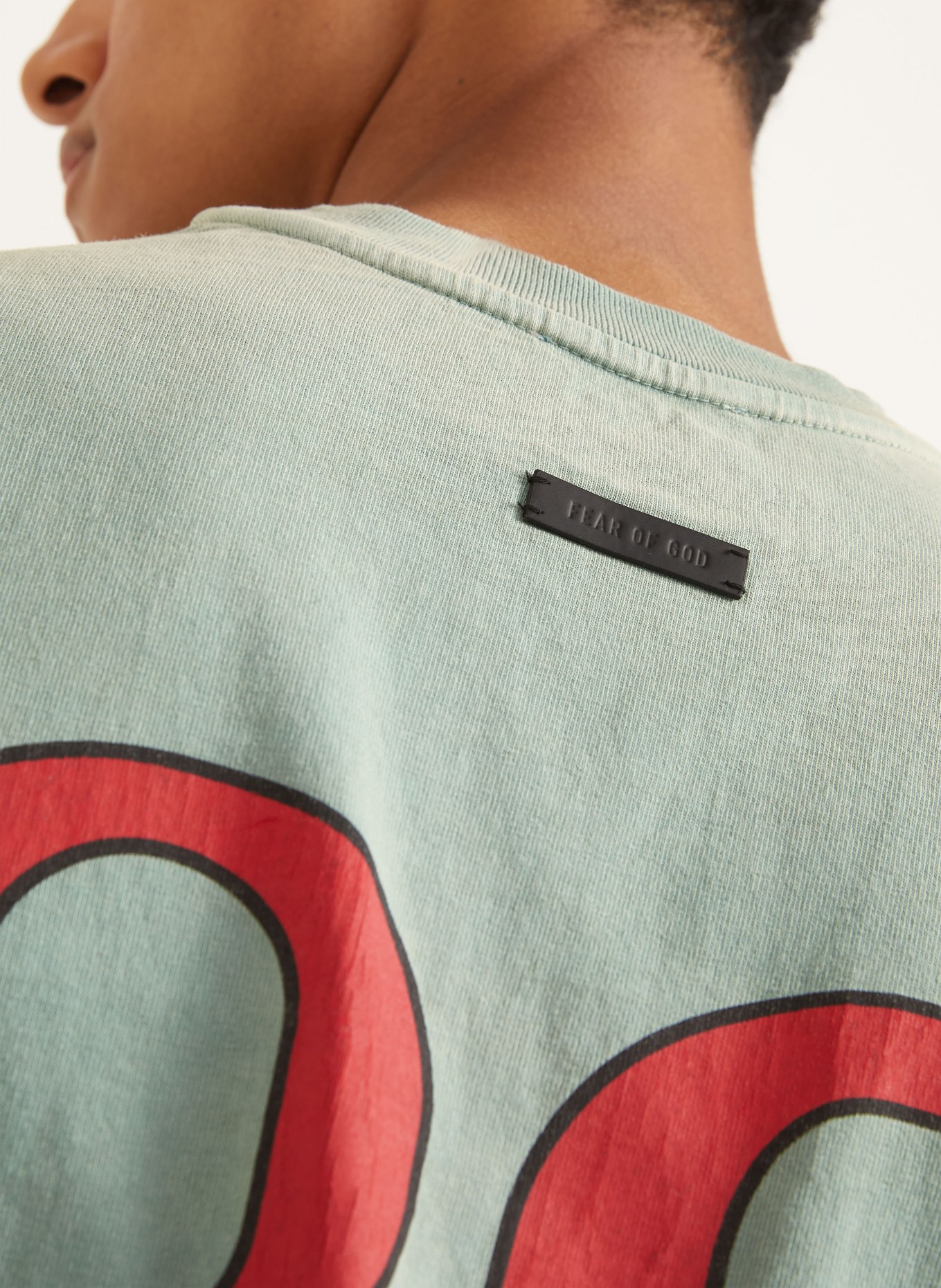 FEAR OF GOD Oversized-Shirt: MINT / SCHWARZ