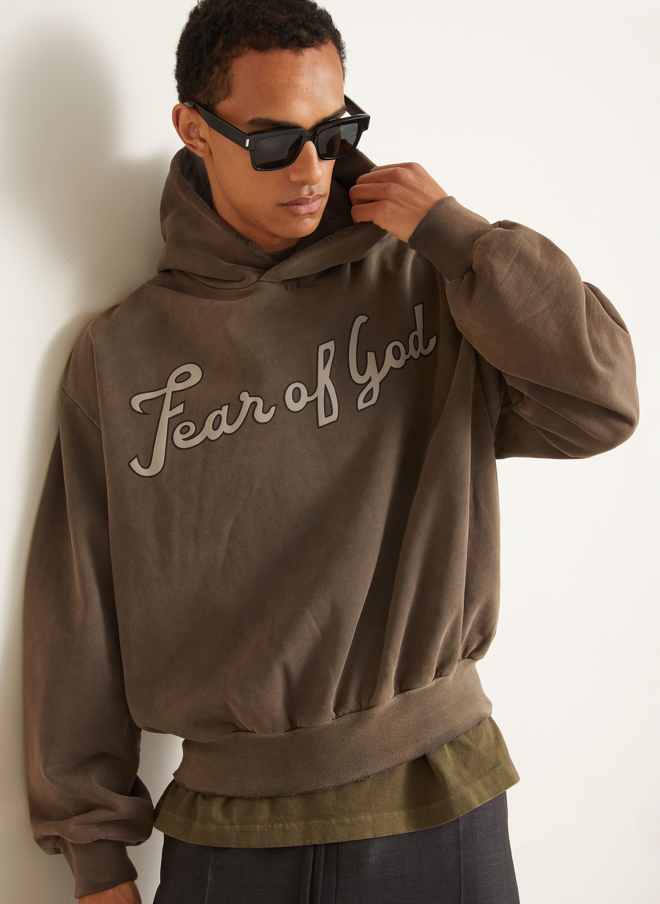 FEAR OF GOD Sweat à capuche: MARRON CLAIR