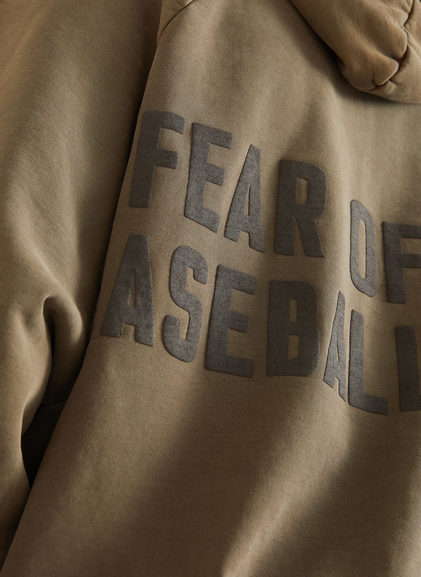 FEAR OF GOD Oversized hoodie: KHAKI / BLACK