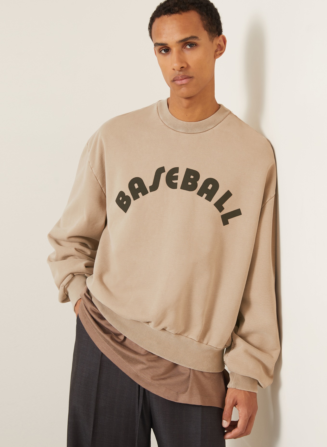 FEAR OF GOD Sweatshirt: BEIGE / BLACK