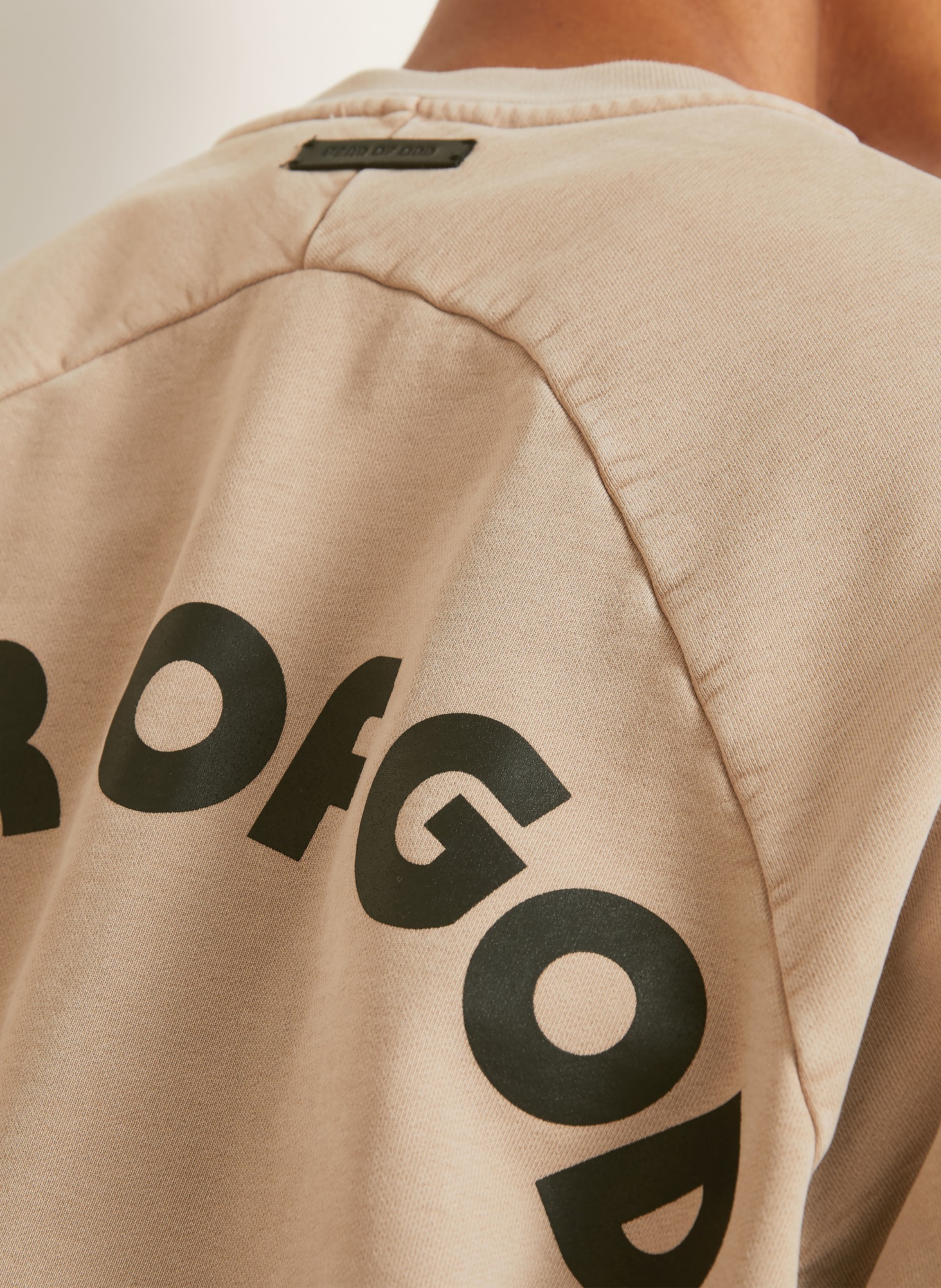 FEAR OF GOD Sweatshirt: BEIGE / BLACK