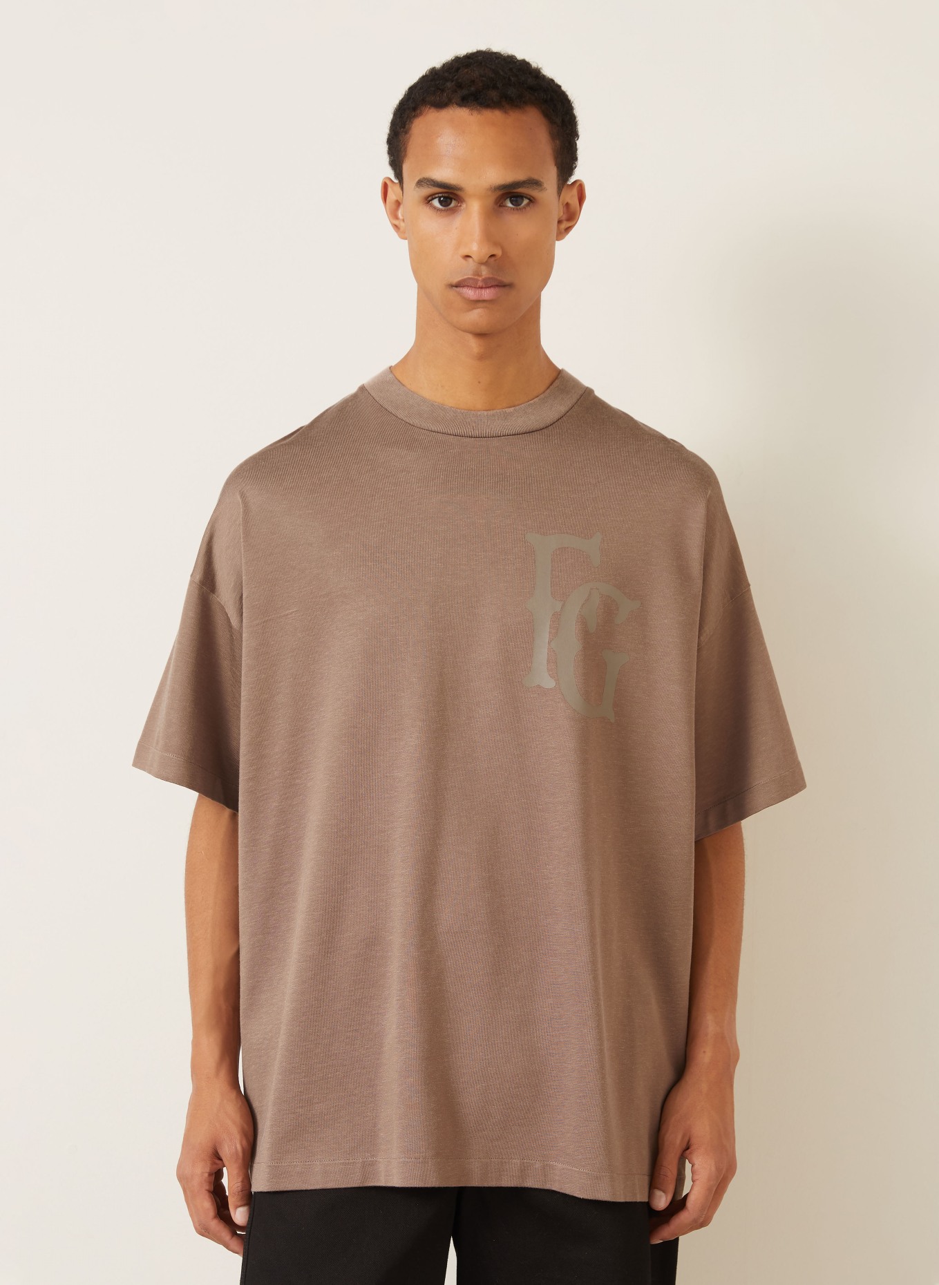 FEAR OF GOD Oversized shirt: BROWN