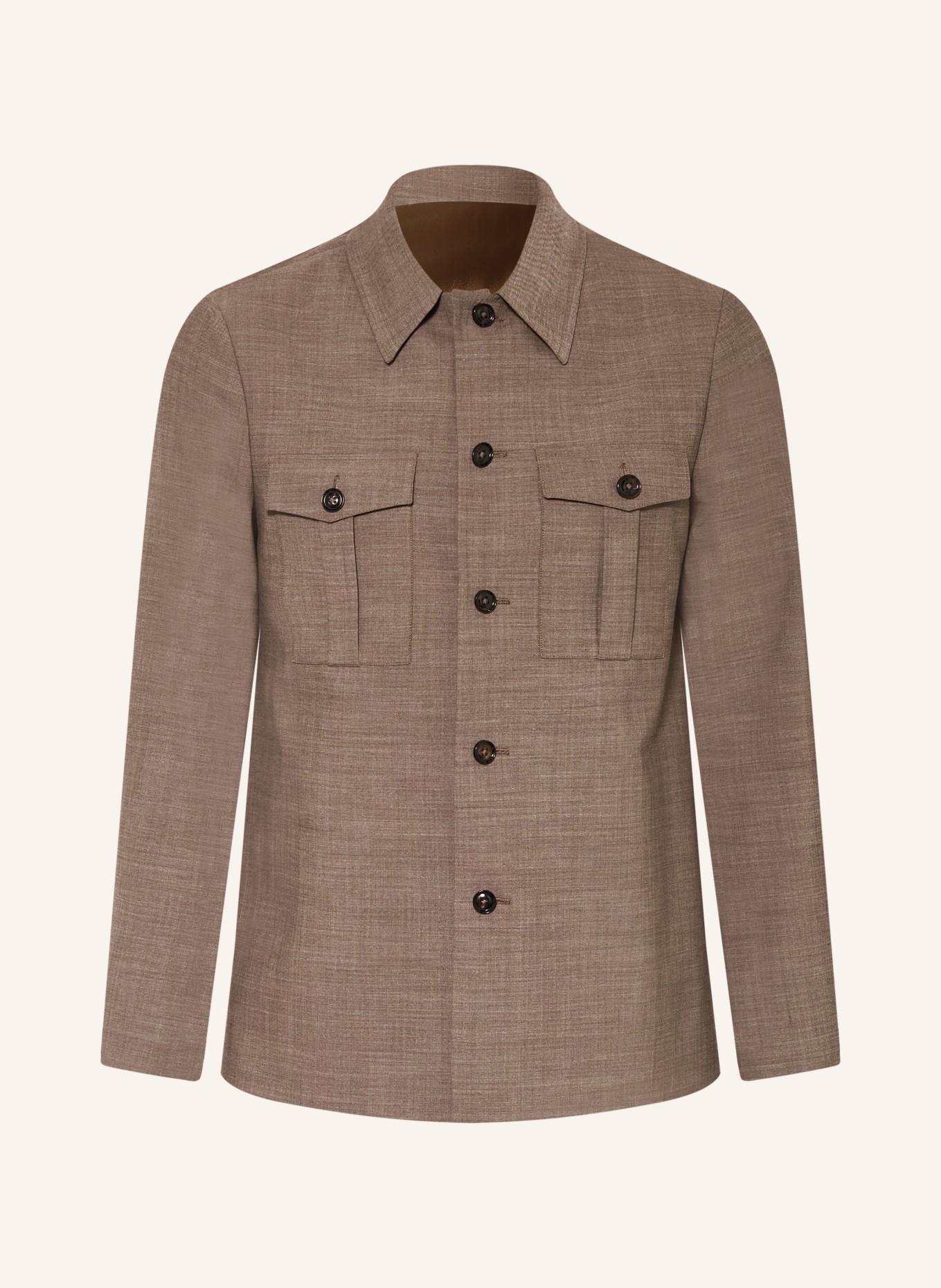 MOS MOSH Gallery Overshirt MMGJACOB: BRAUN