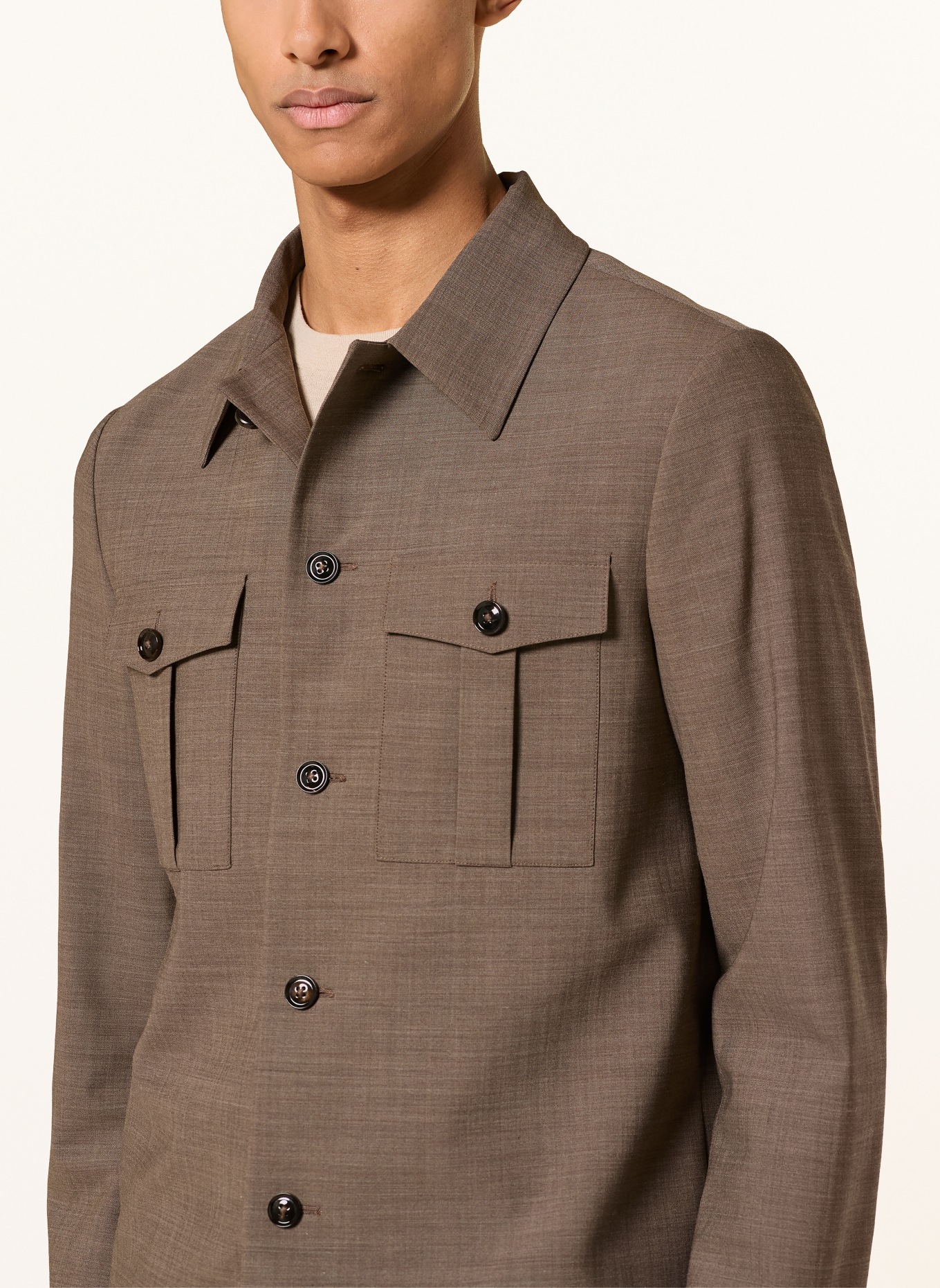 MOS MOSH Gallery Overshirt MMGJACOB: BRAUN