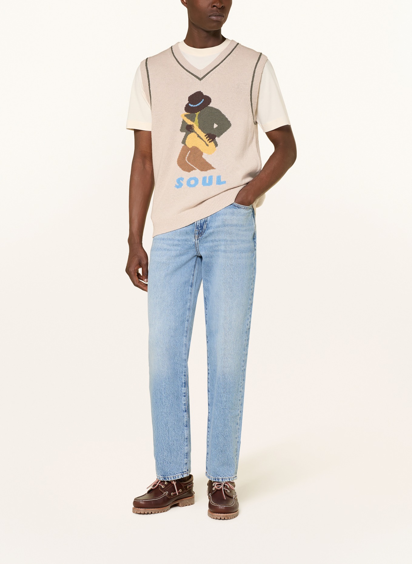 MOS MOSH Gallery Pullunder MMGJAZZ: BEIGE / GROEN