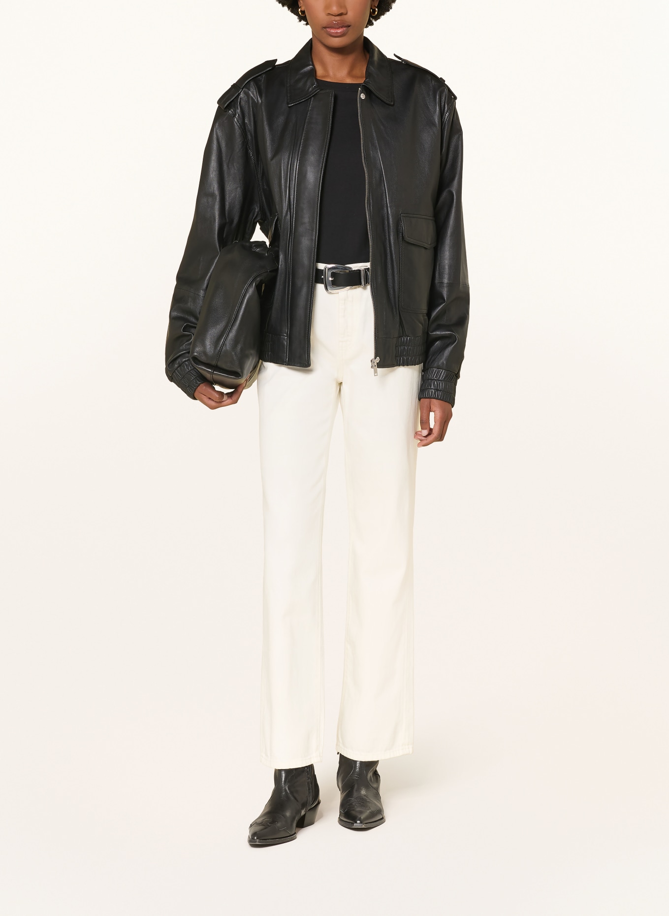 AG Jeans Straight-leg jeans BRINLEY: MARS MARSHMALLOW