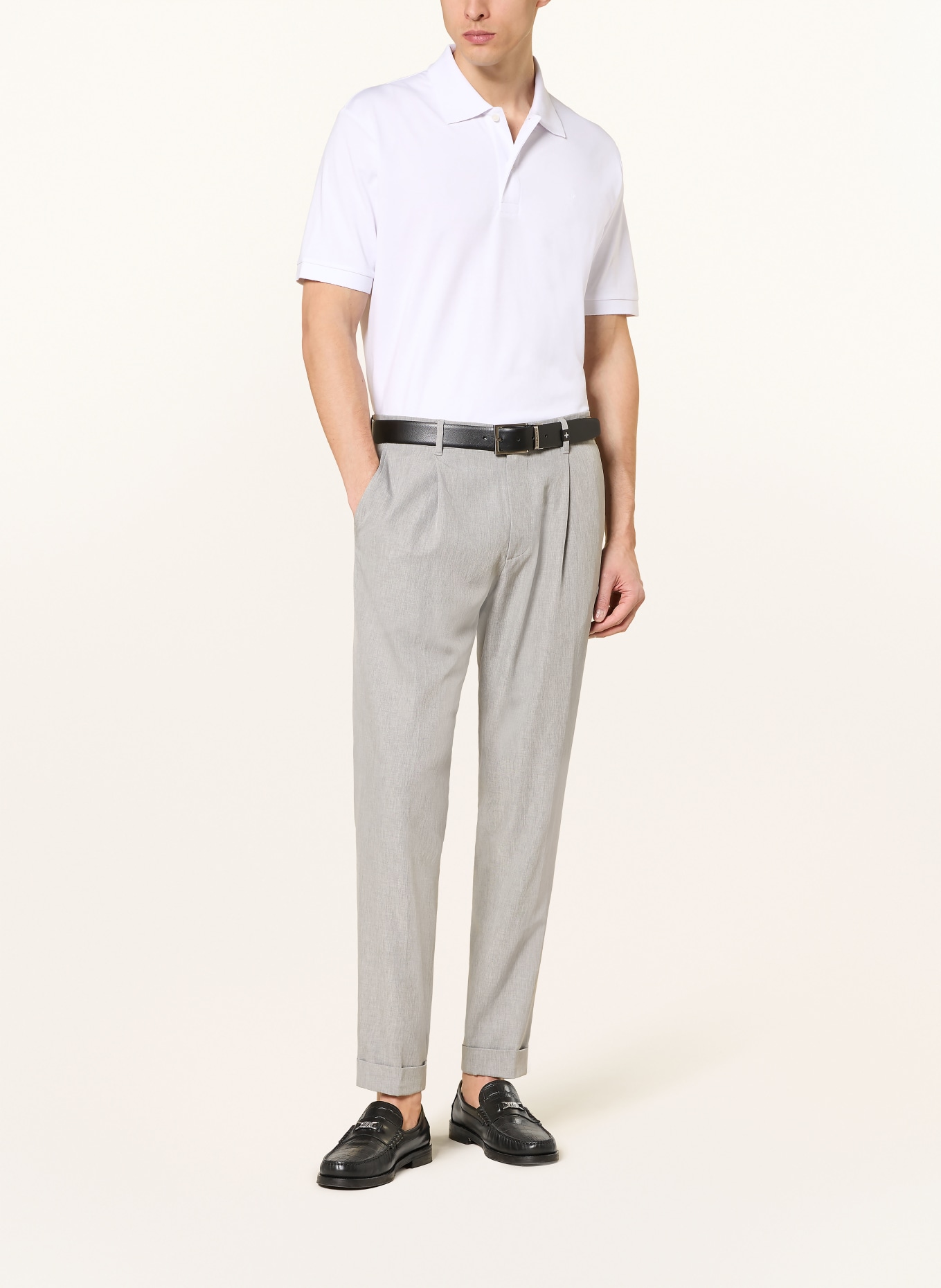 seidensticker Piqué Polo Shirt, Regular Fit: WHITE