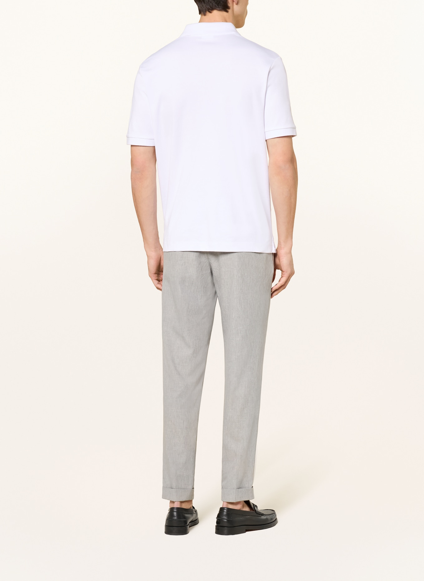 seidensticker Piqué Polo Shirt, Regular Fit: WHITE